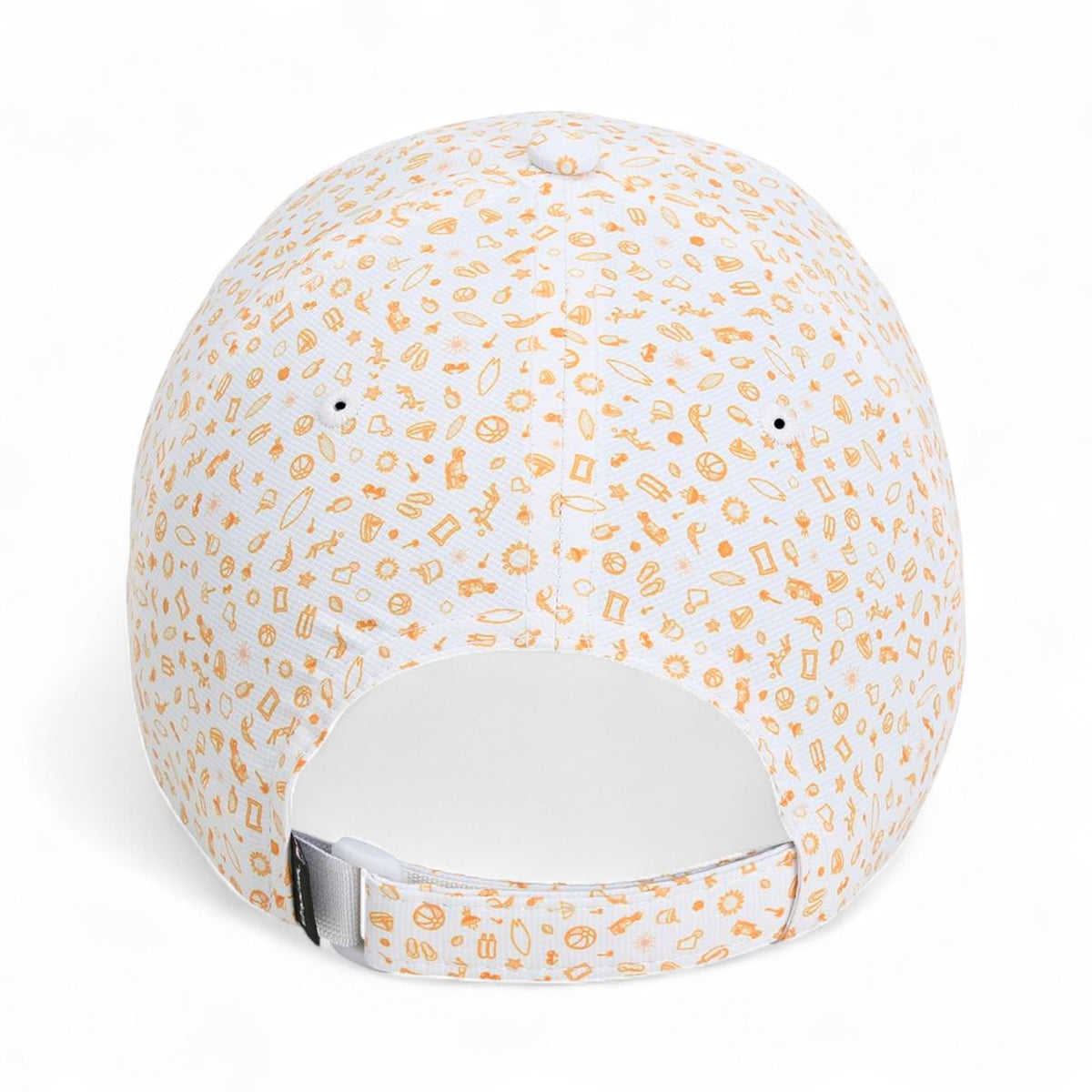 Back view of Imperial X210R custom hat in beach orange