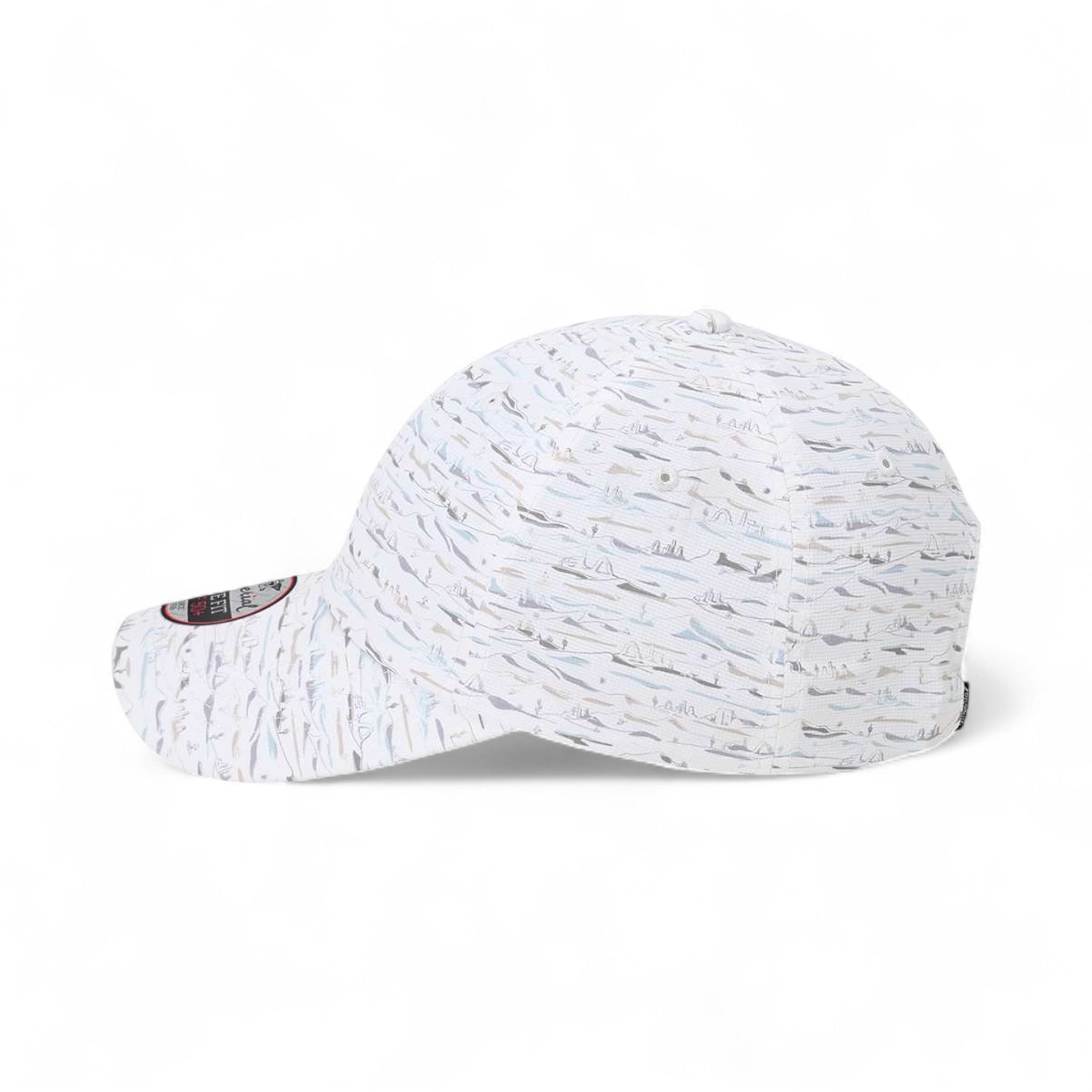 Left side view of Imperial X210R custom hat in desert