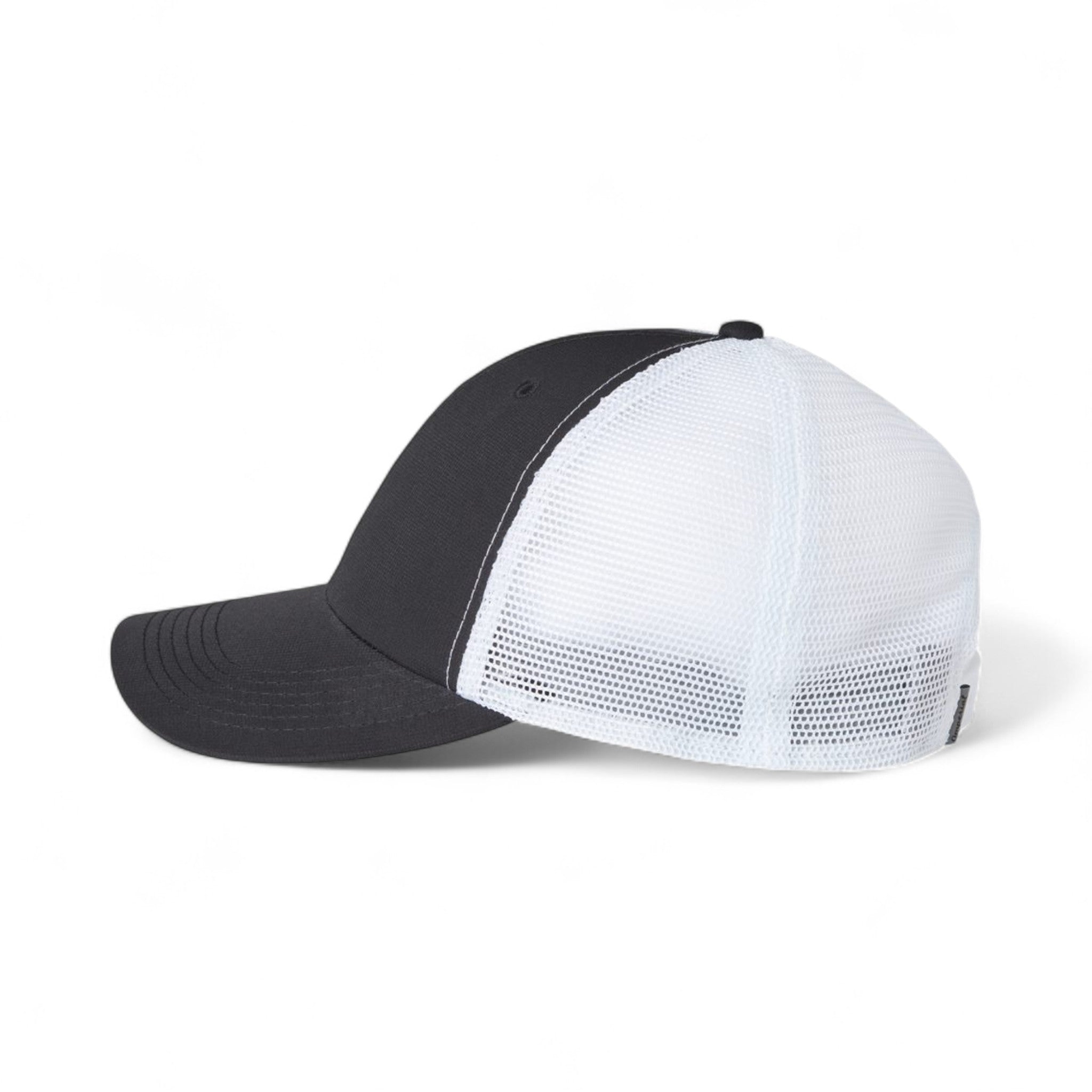 Left side view of Imperial X210SM custom hat in black and white