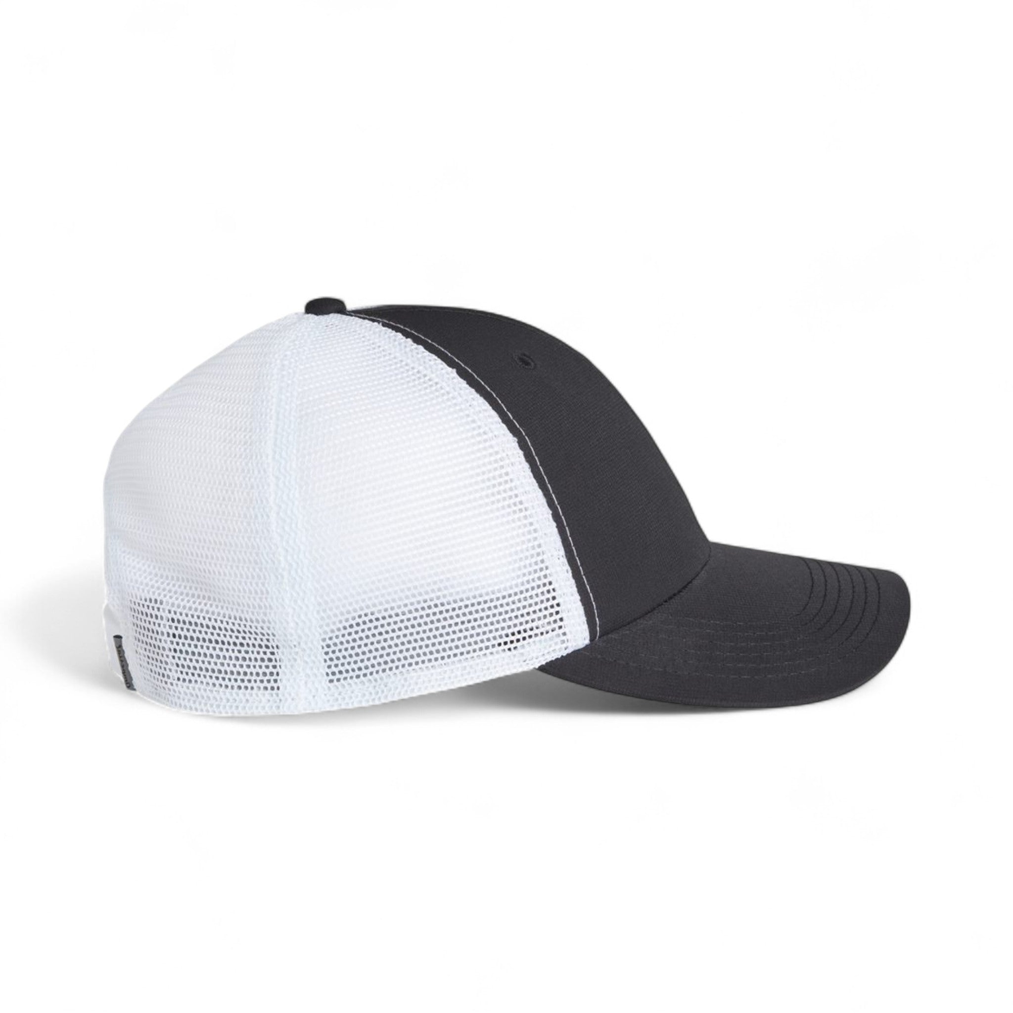 Right side view of Imperial X210SM custom hat in black and white