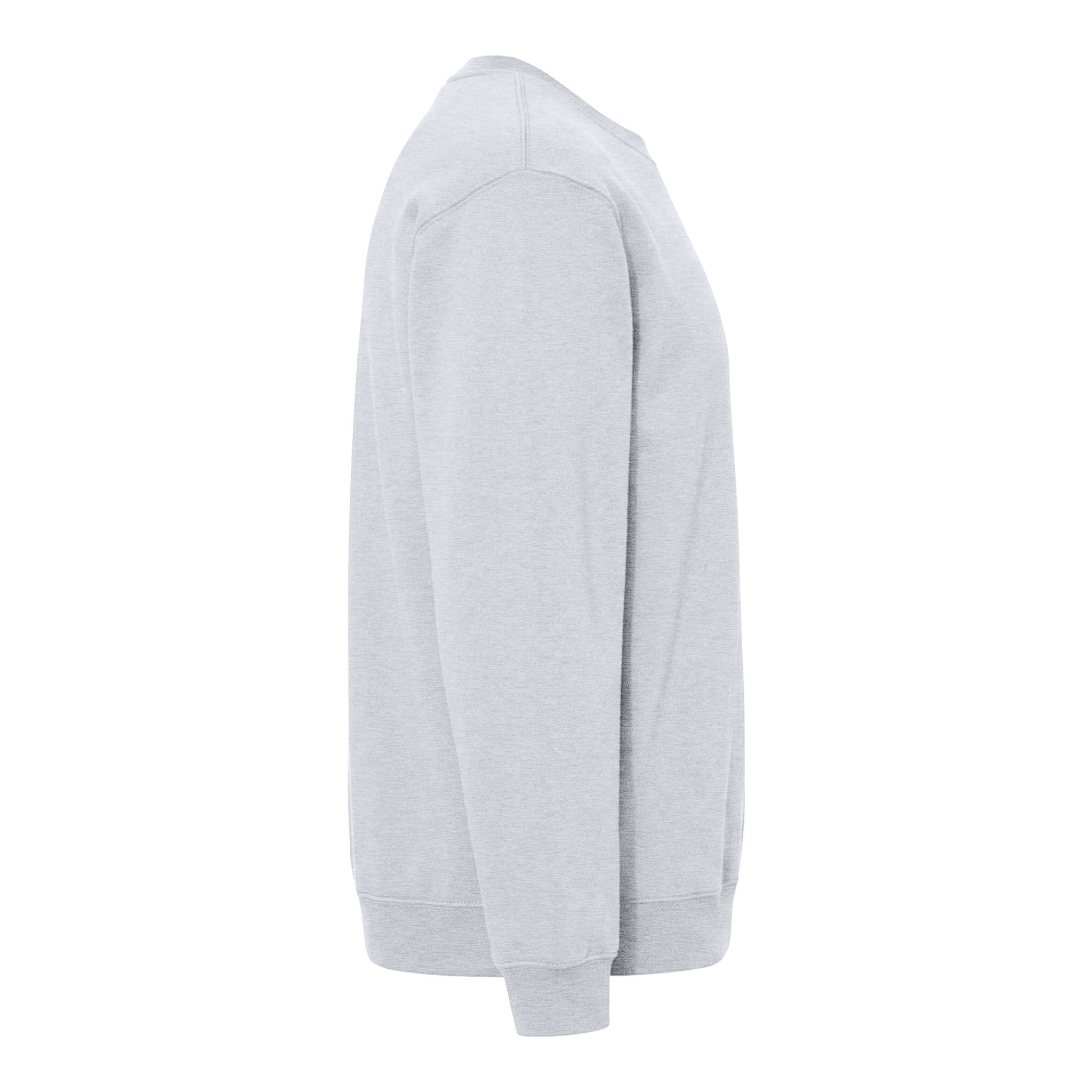 Jerzees 562MR custom crewneck in ash, right side view