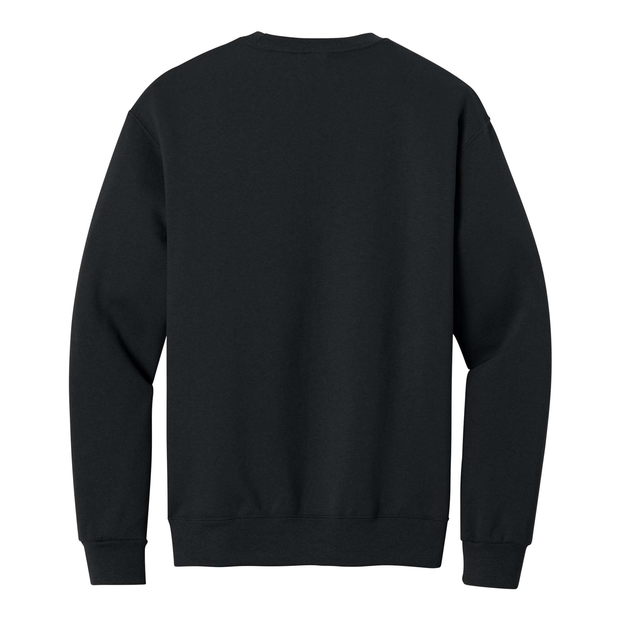 Jerzees 562MR custom crewneck in black, back view
