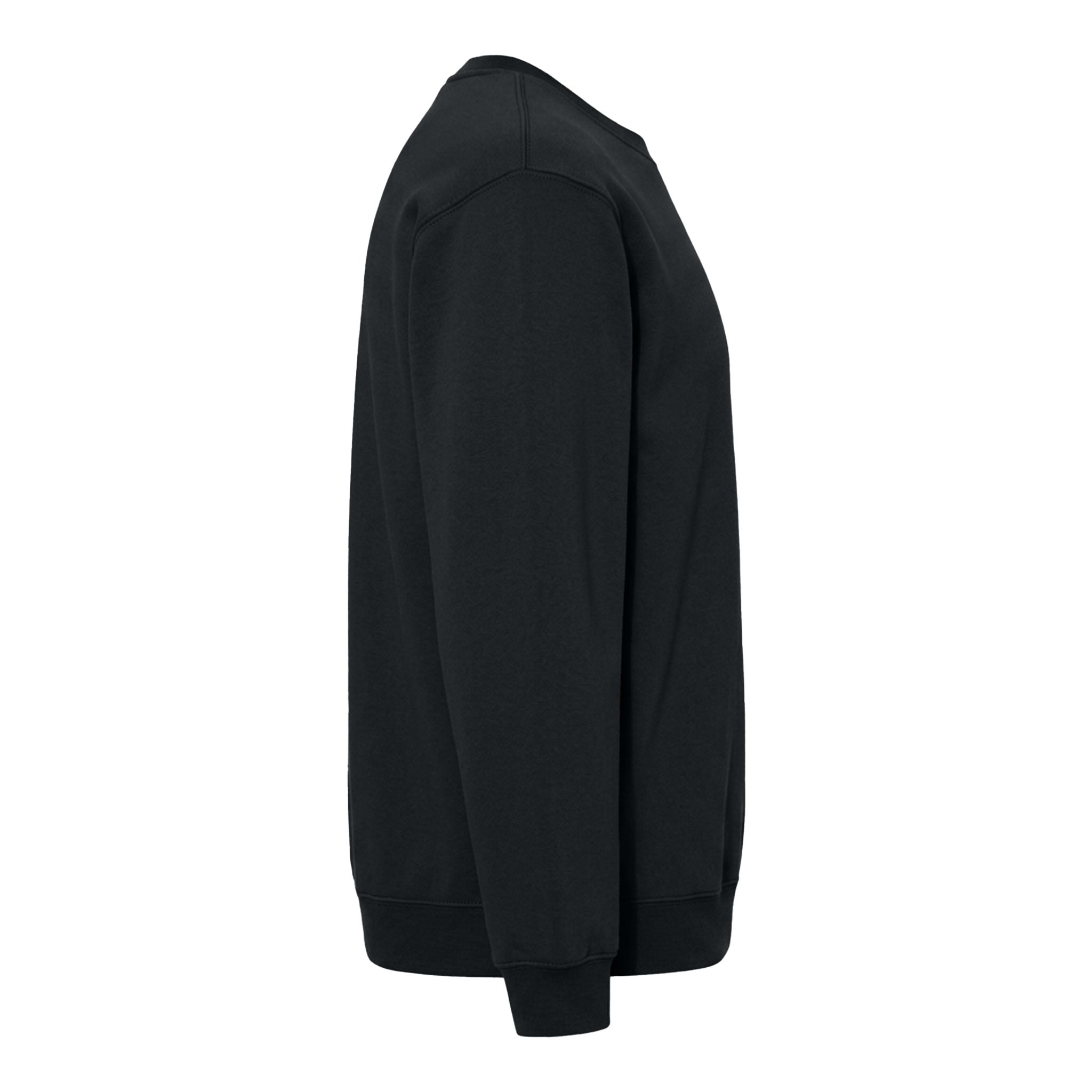 Jerzees 562MR custom crewneck in black, right side view