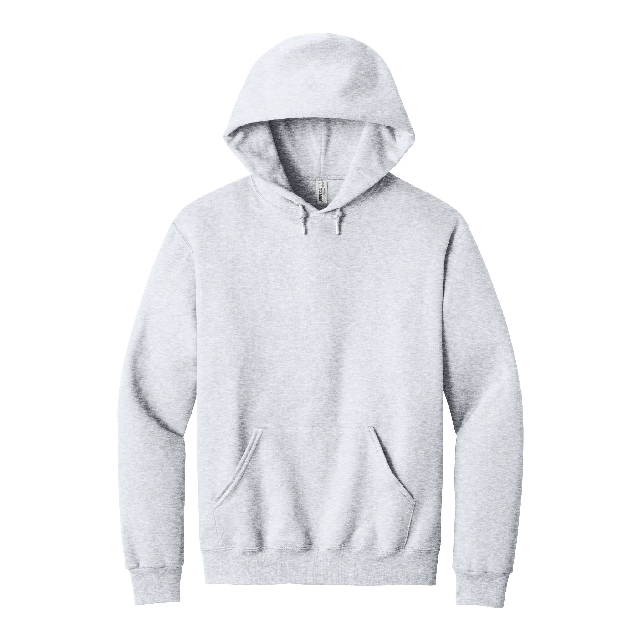 Jerzees 996MR custom hoodie in ash, front view
