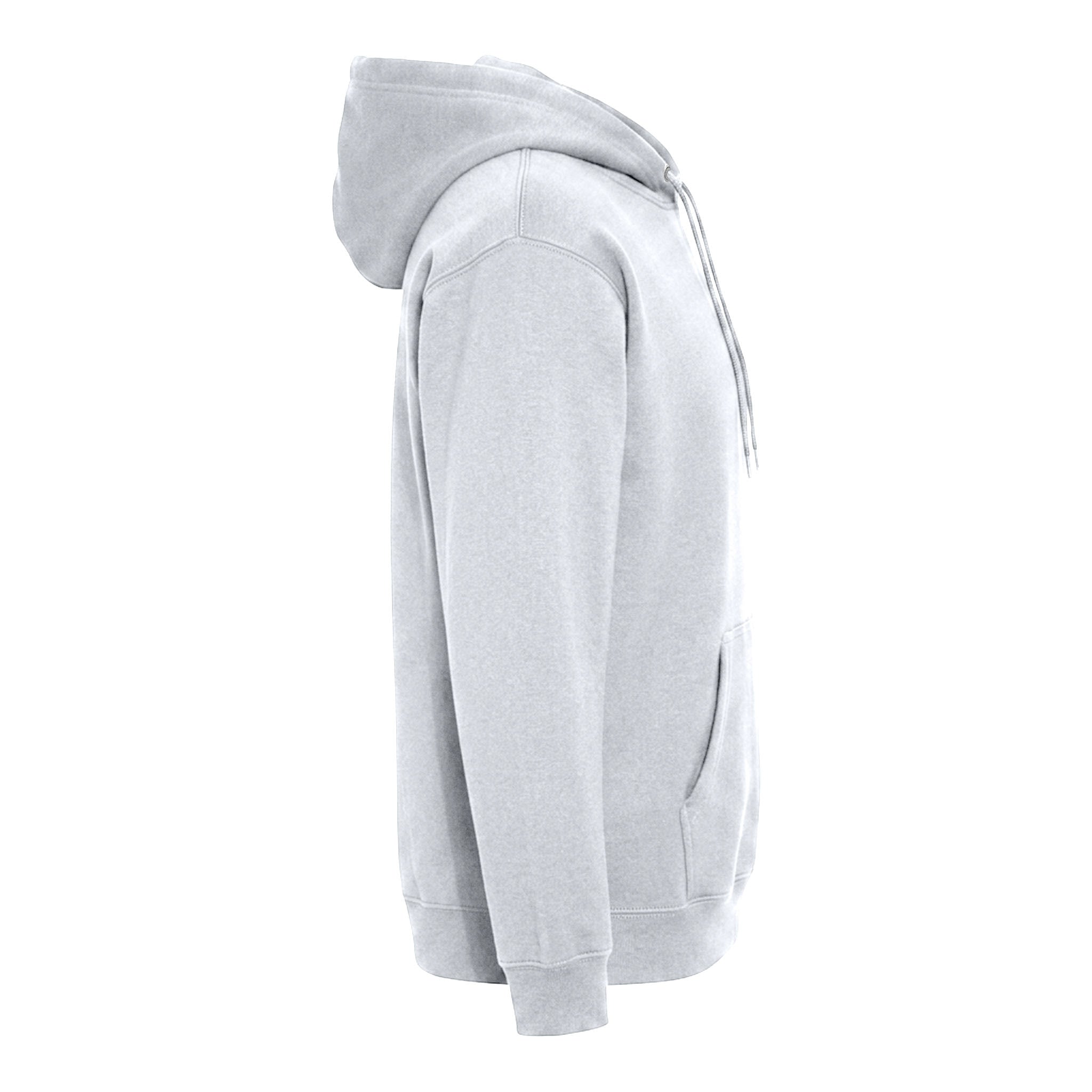 Jerzees 996MR custom hoodie in ash, right side view