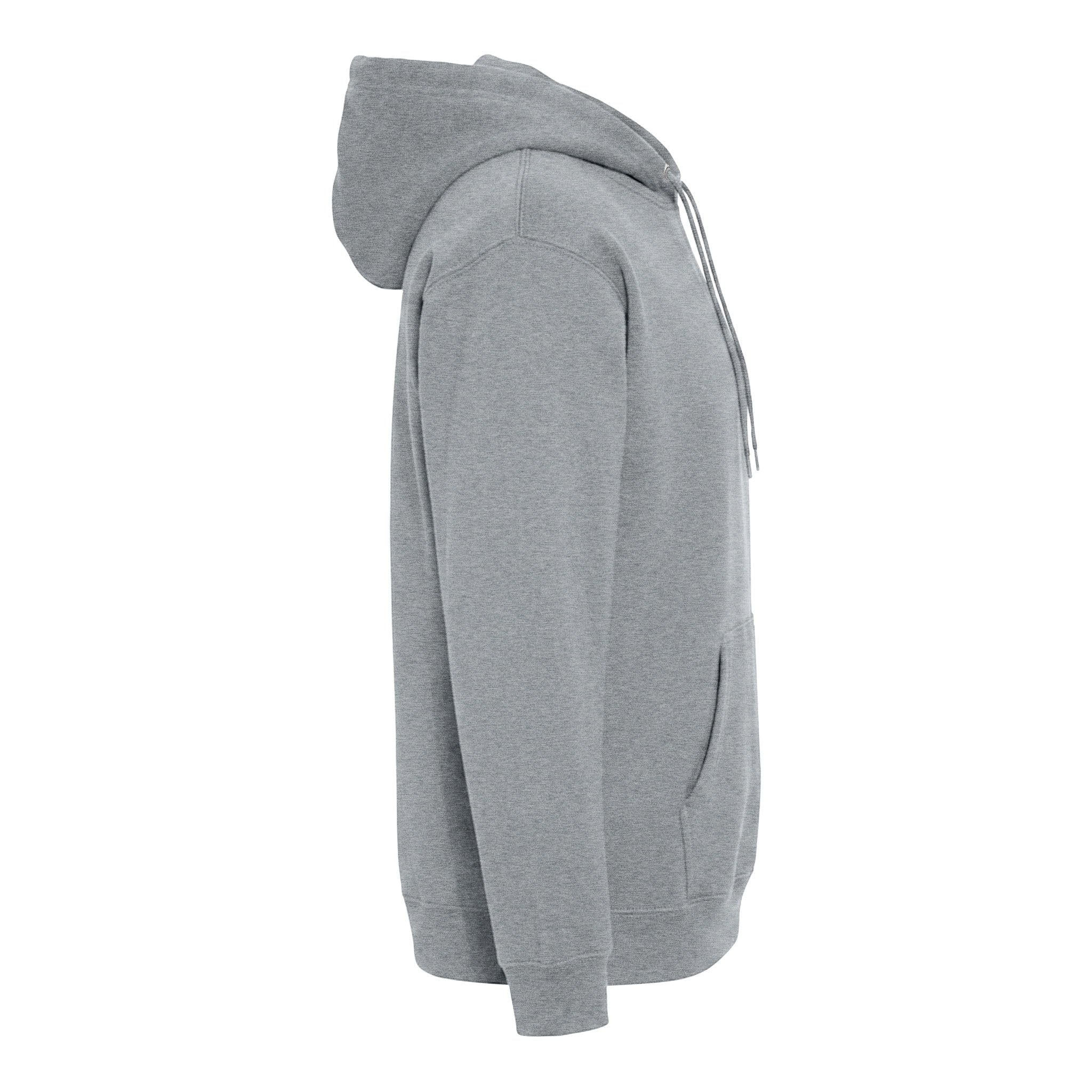 Jerzees 996MR custom hoodie in athletic heather, right side view