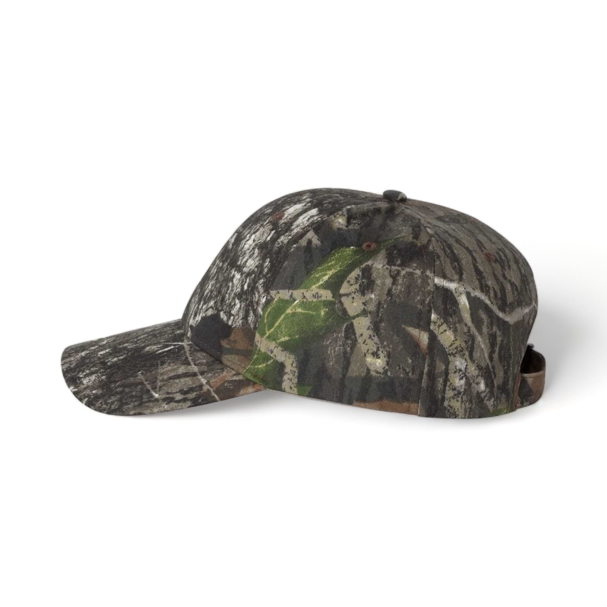 Side view of Kati LC10 custom hat in mossy oak new breakup - mo15