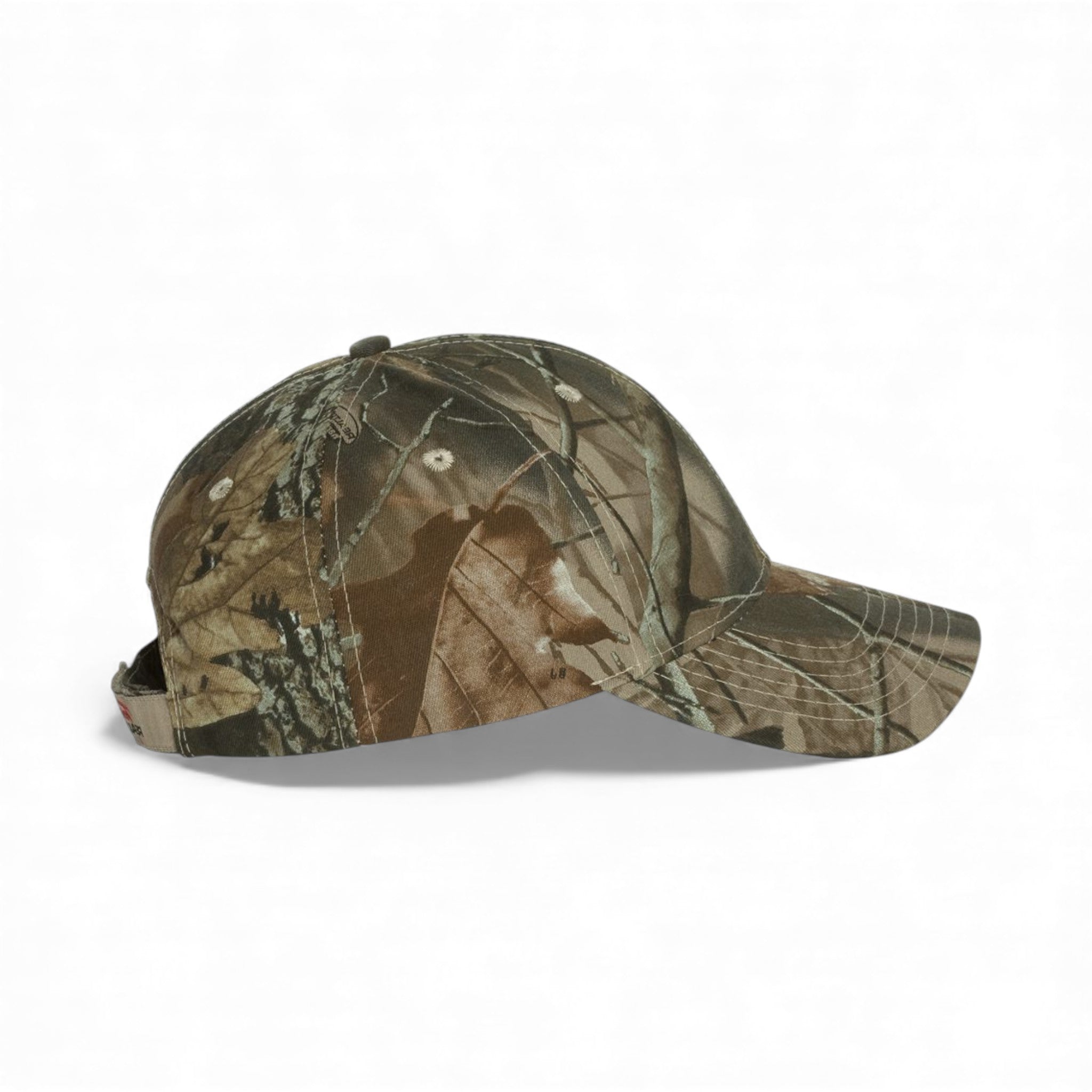 Right side view of Kati LC15V custom hat in realtree hardwood hd