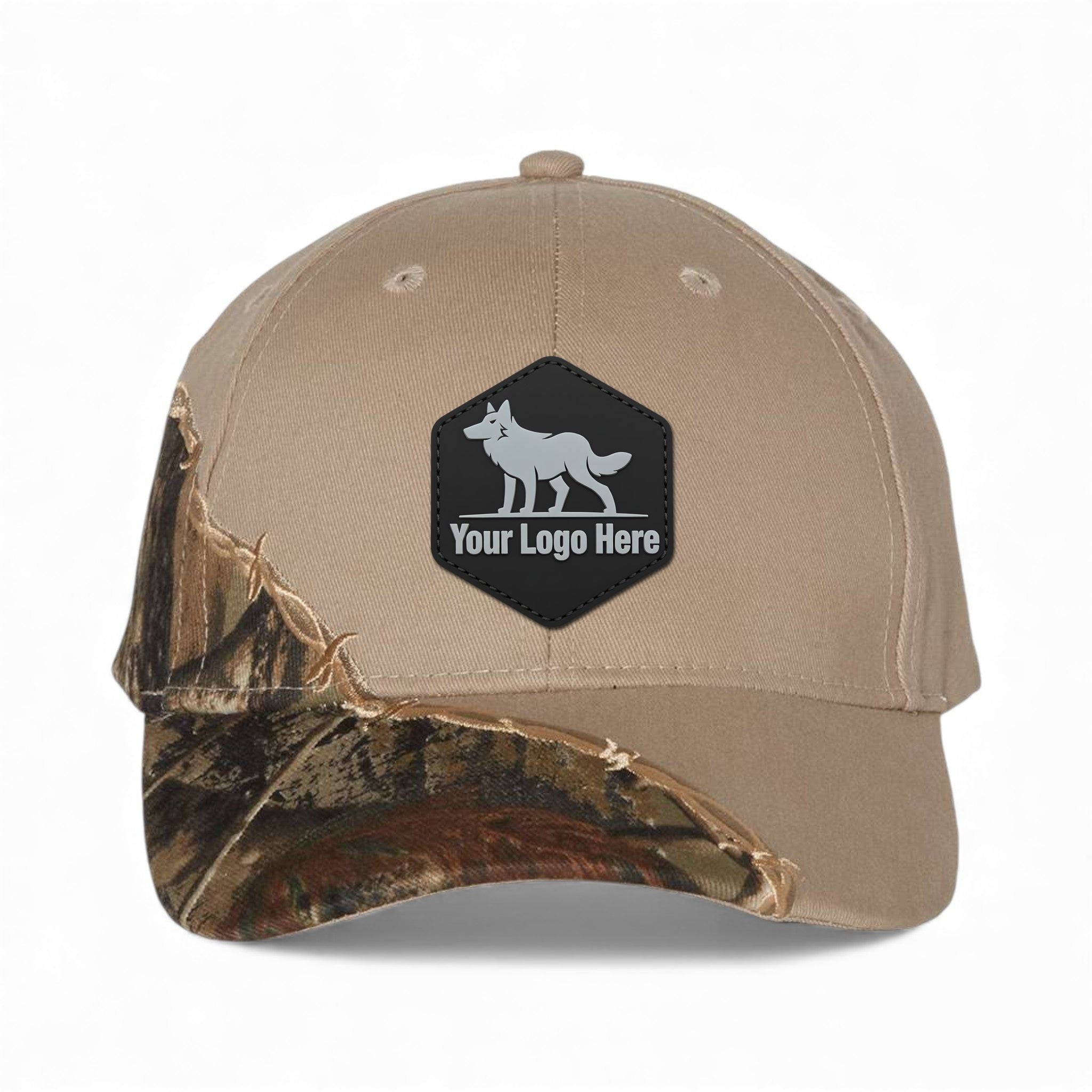 PVC patch preview of Kati LC4BW custom hat in ap and tan