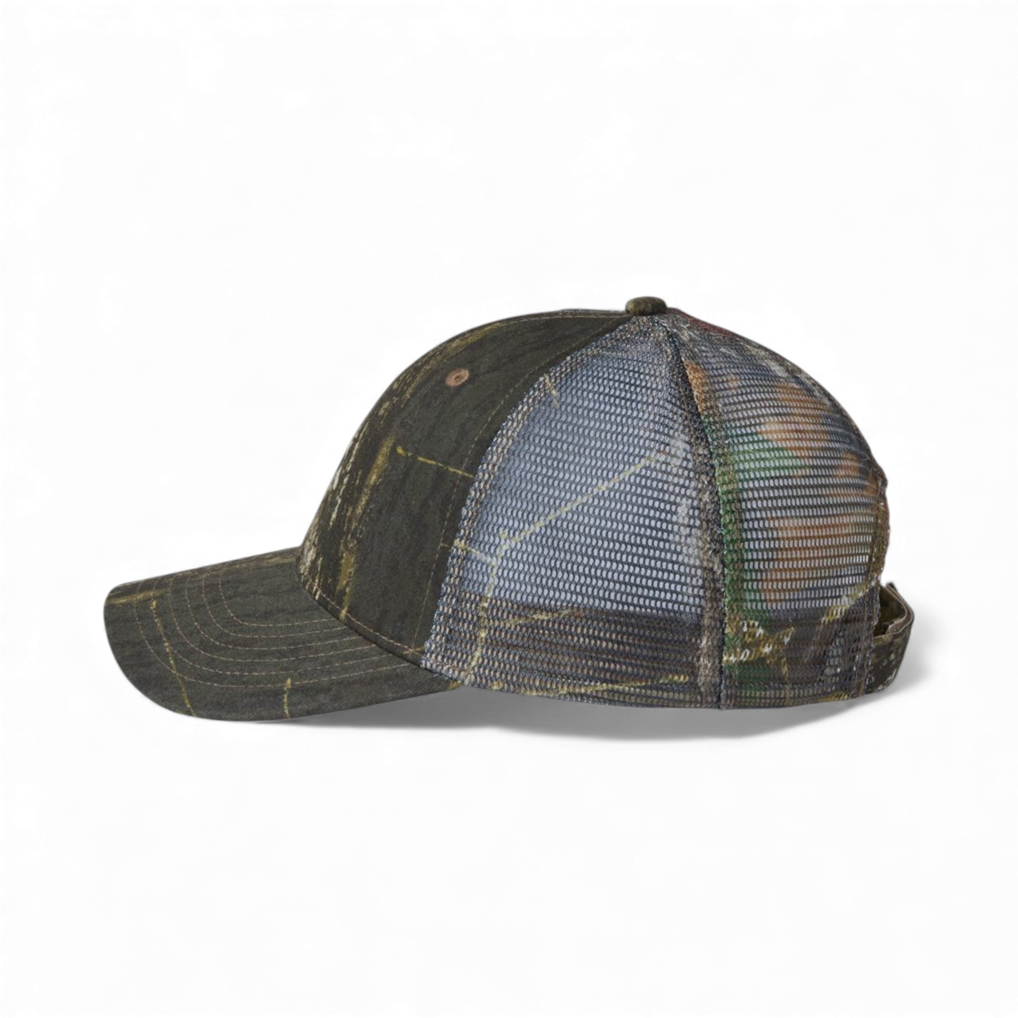 Left side view of Kati LC5M custom hat in breakup and breakup