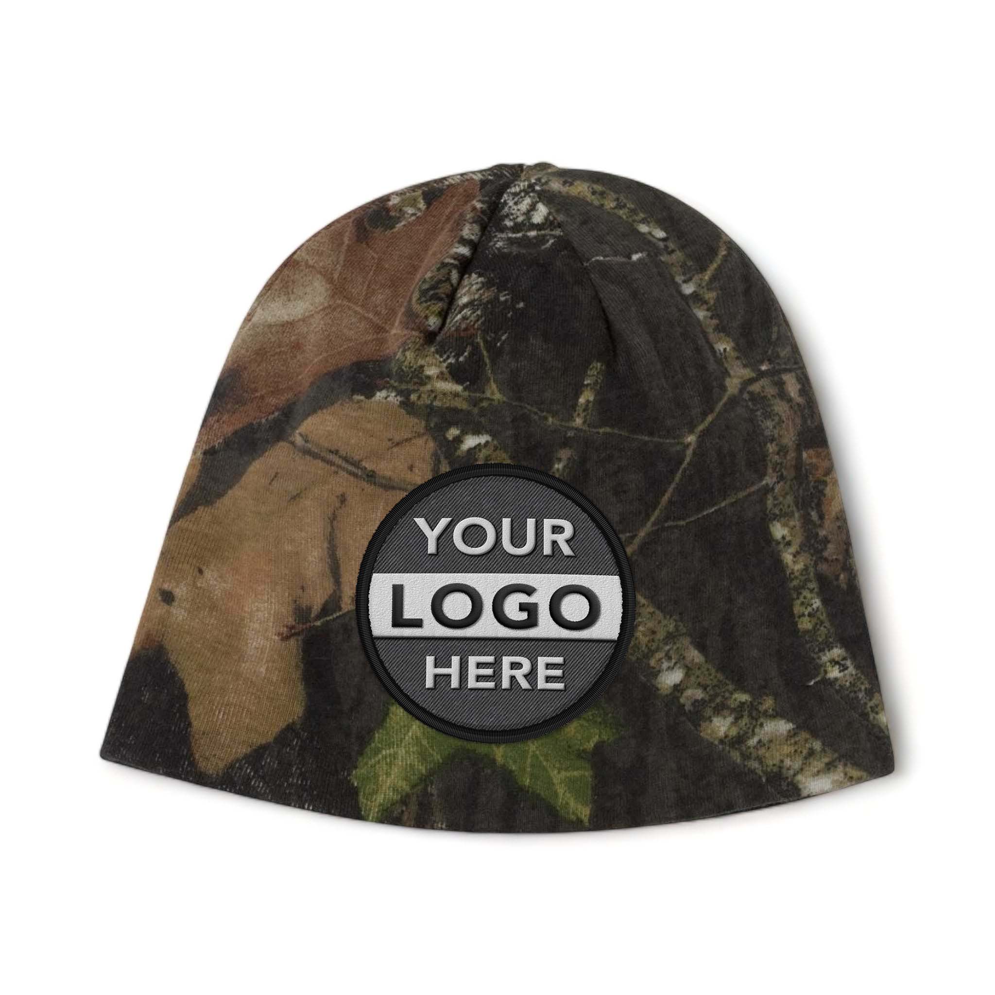 Kati LCB08 custom embroidered patch hat in mossy oak breakup