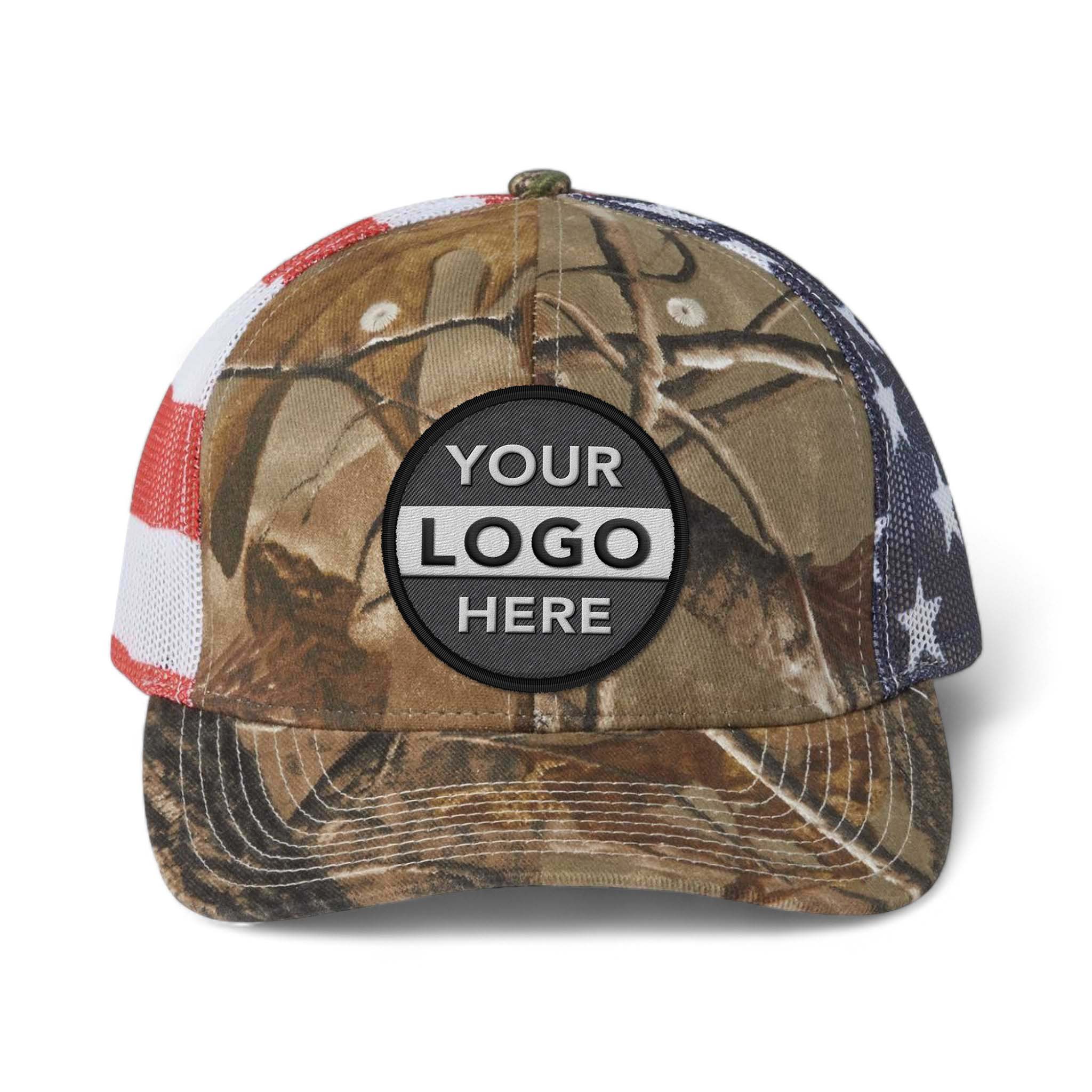 Kati S700M custom embroidered patch hat in all purpose and usa flag