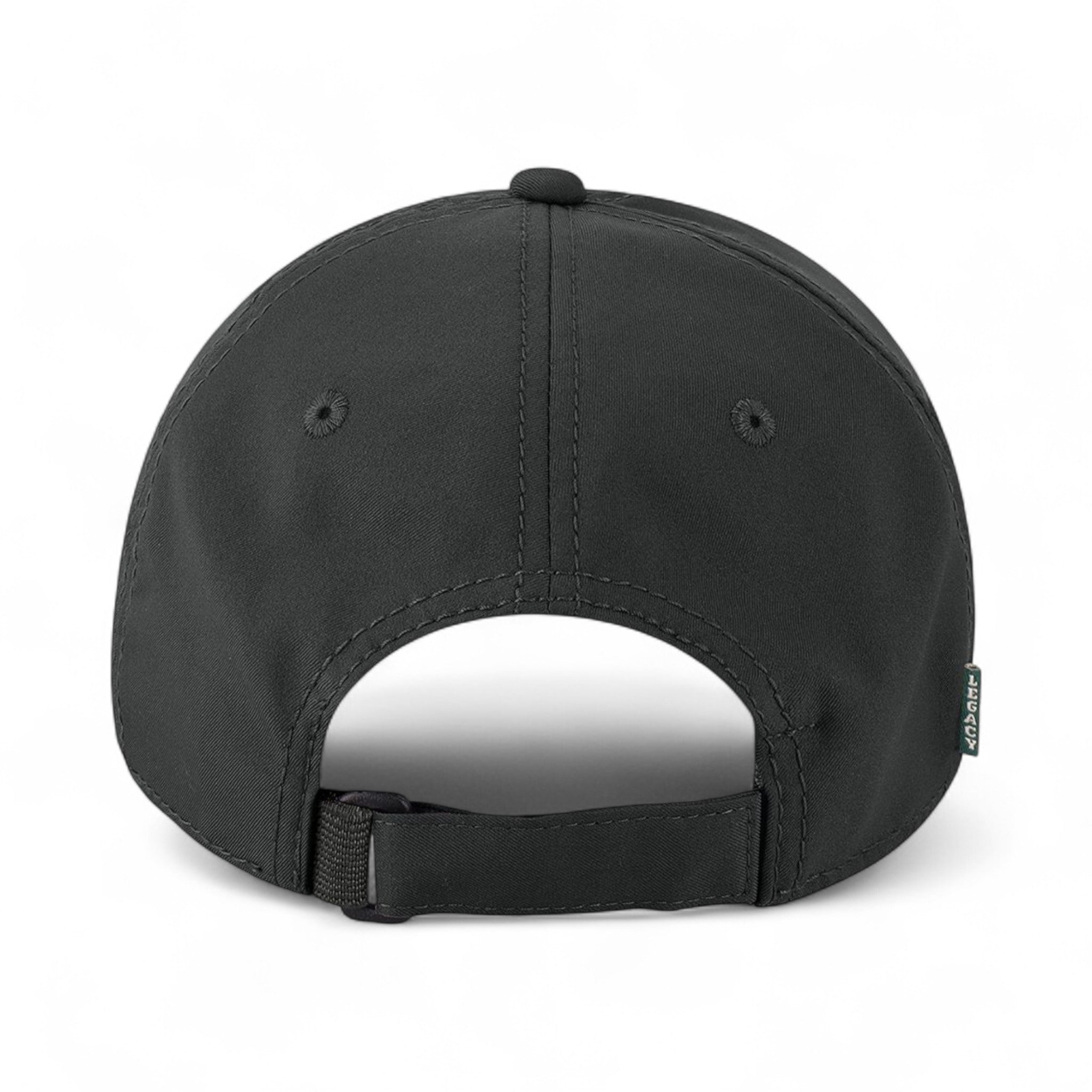 Back view of LEGACY CFA custom hat in black