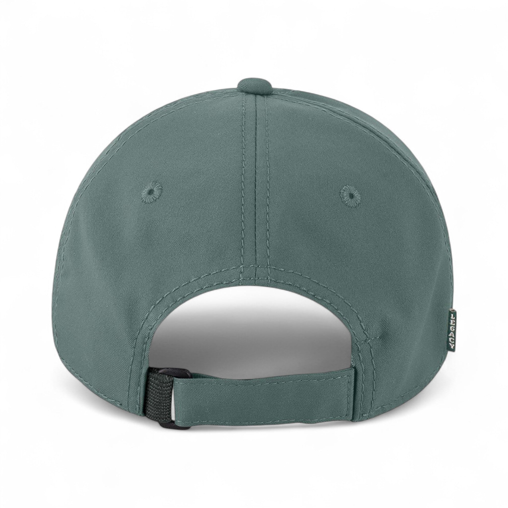 Back view of LEGACY CFA custom hat in blue steel