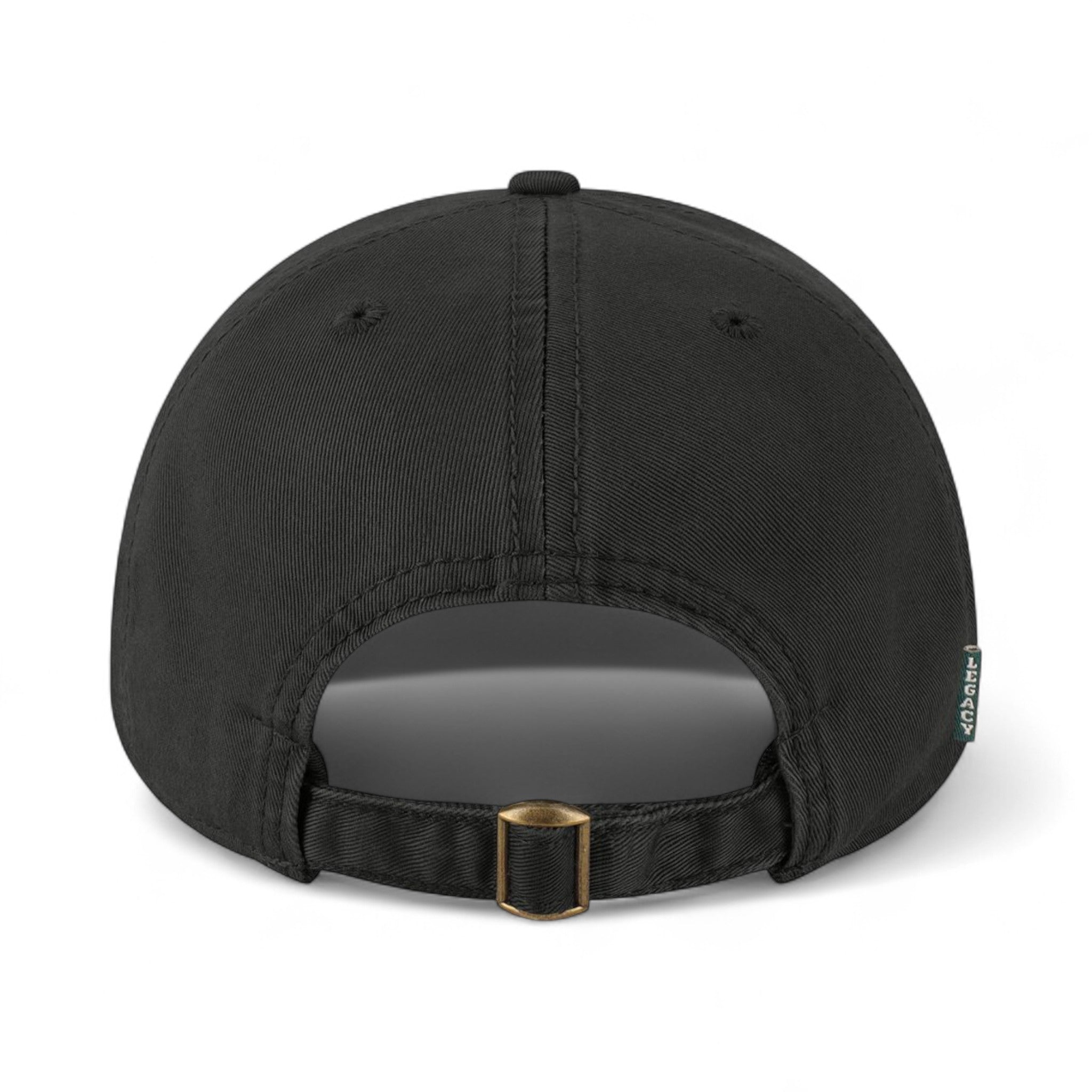 Back view of LEGACY EZA custom hat in black