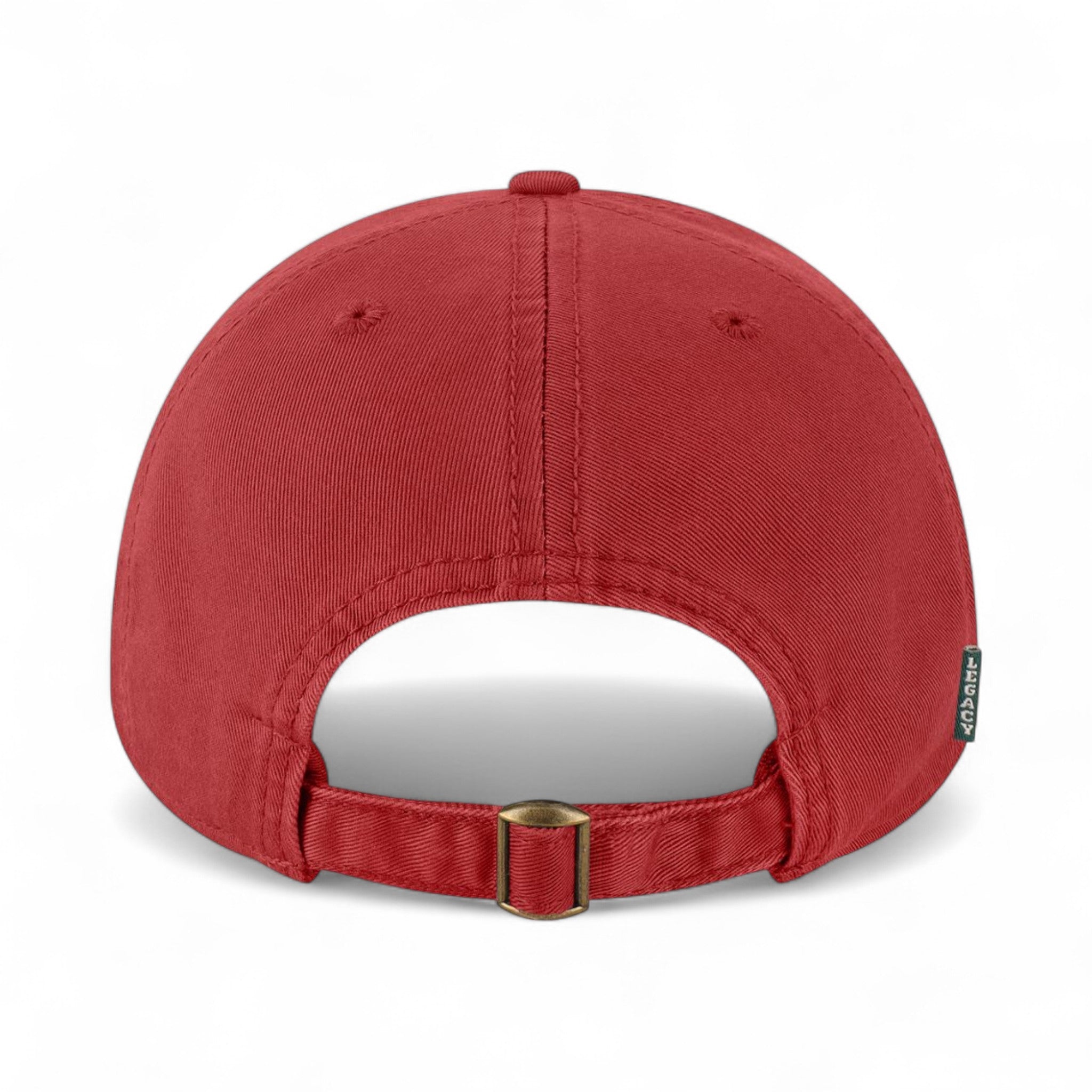 Back view of LEGACY EZA custom hat in cardinal