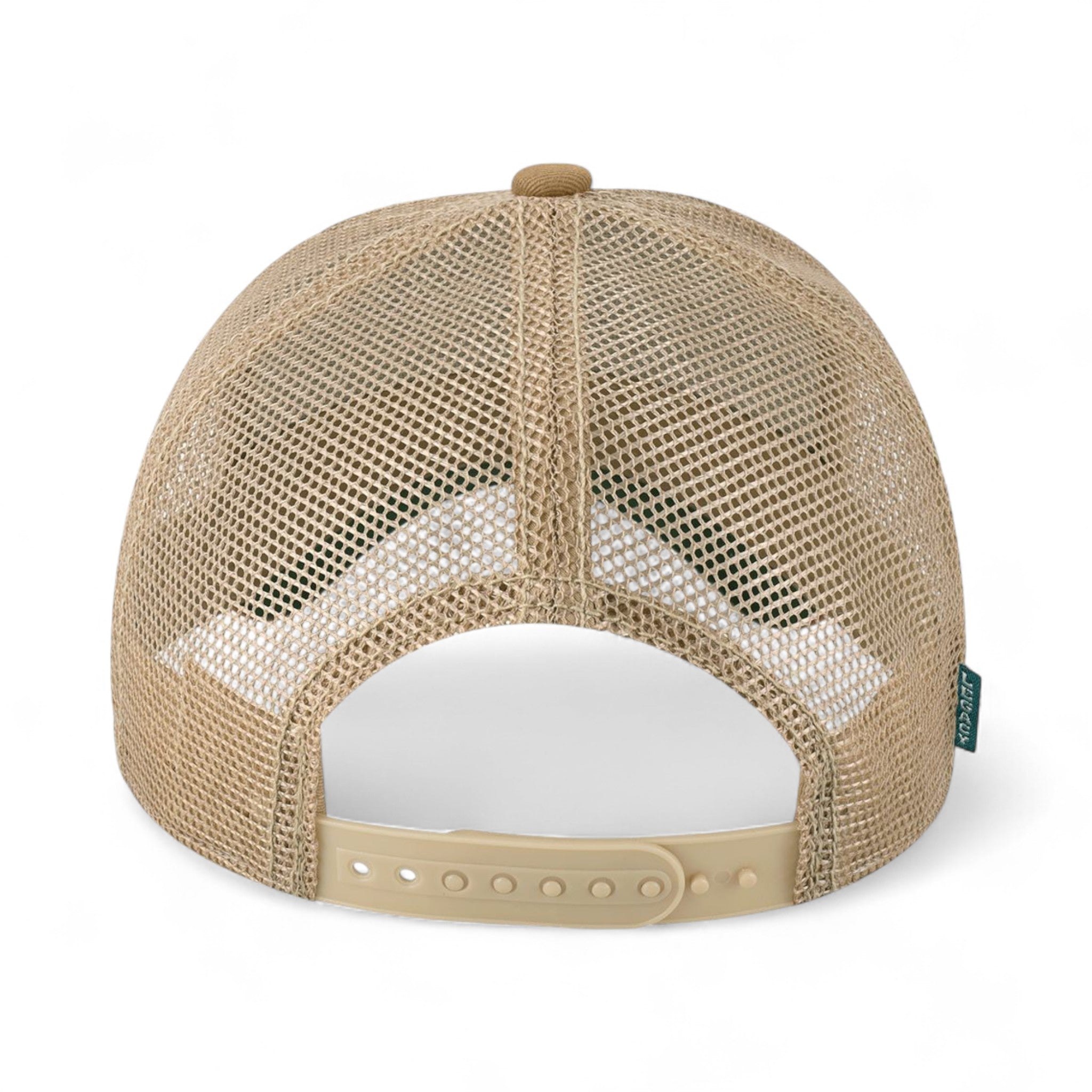 Back view of LEGACY OFAFP custom hat in fabric stripes