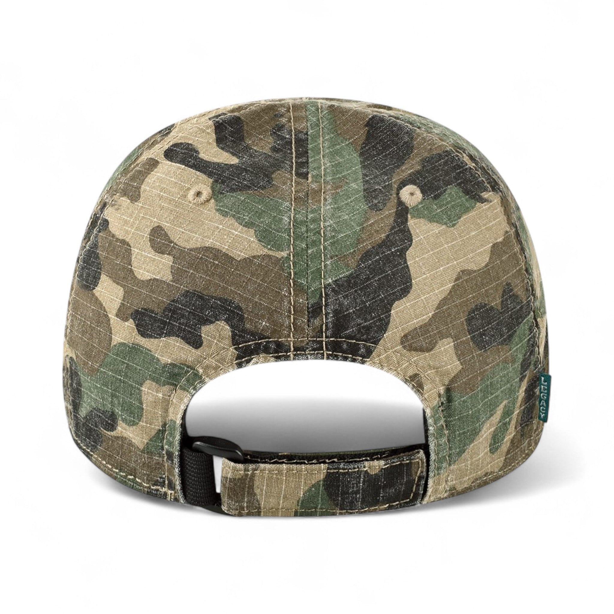 Back view of LEGACY TACT custom hat in army camo