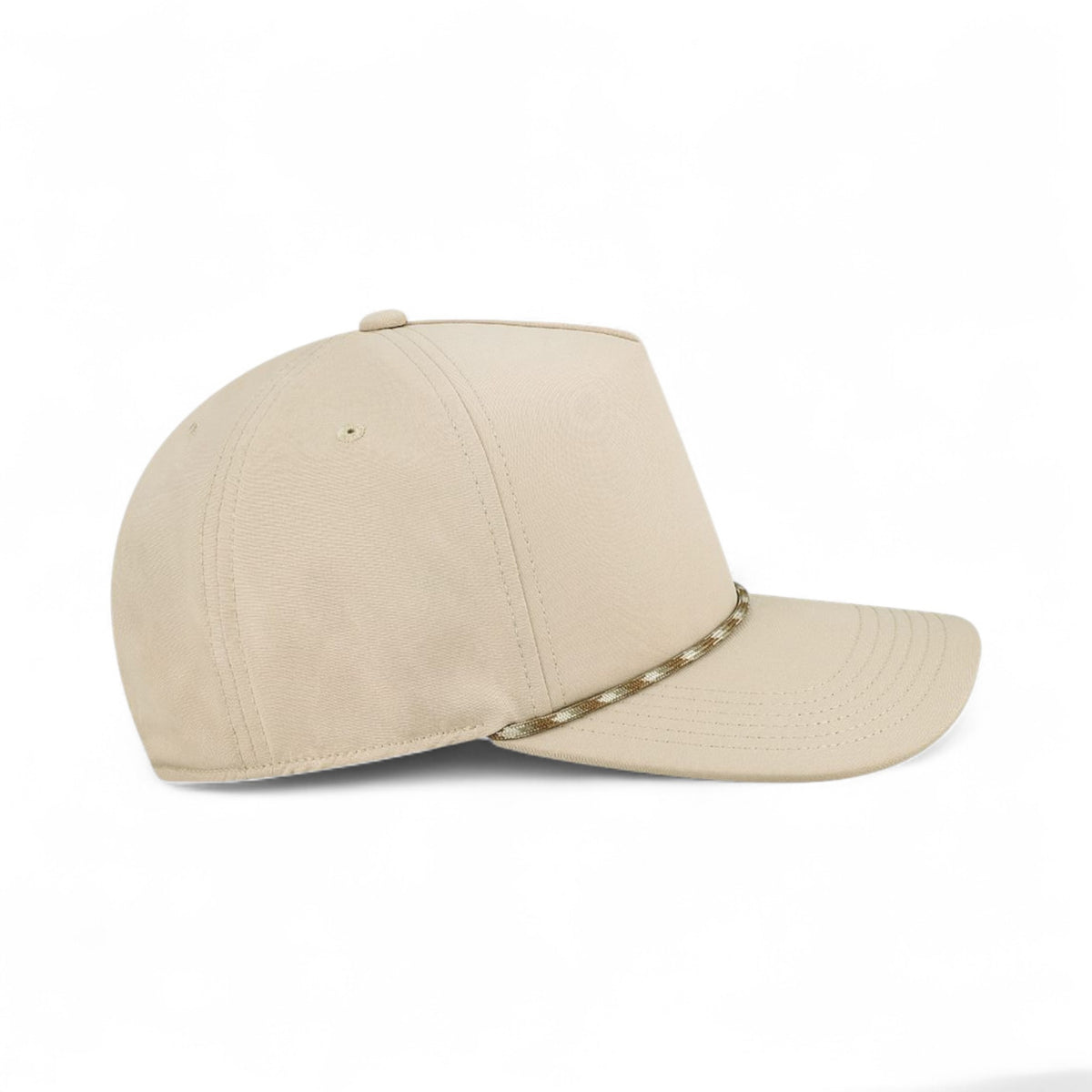 Right side view of Legacy CADDY custom hat in stone