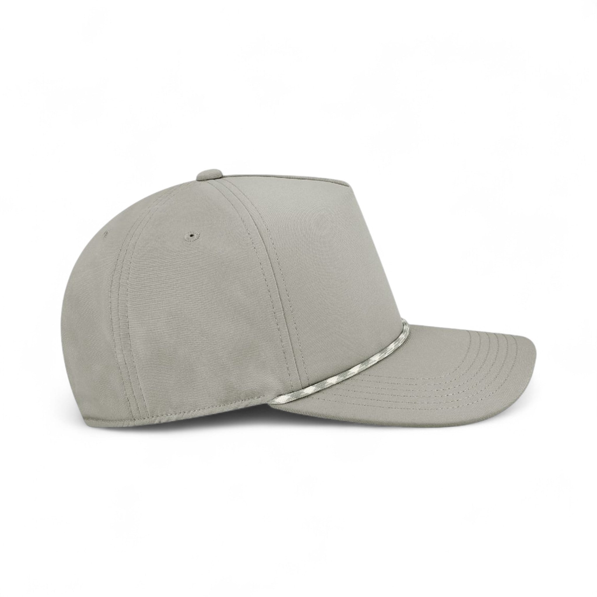 Right side view of Legacy CADDY custom hat in grey