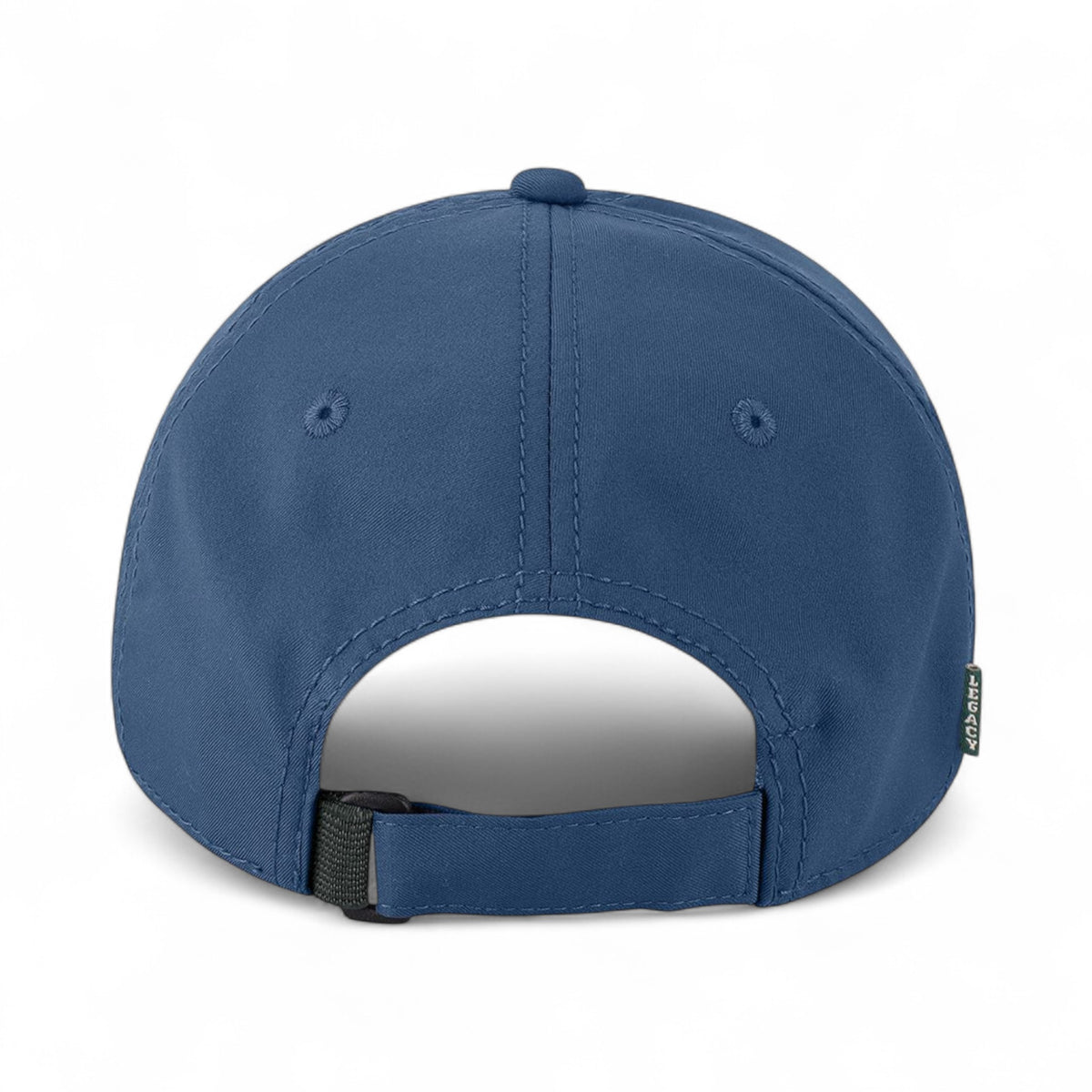 Back view of LEGACY CFA custom hat in dark blue