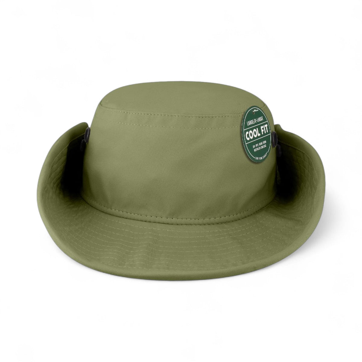 Front view of Legacy CFB custom hat in moss green