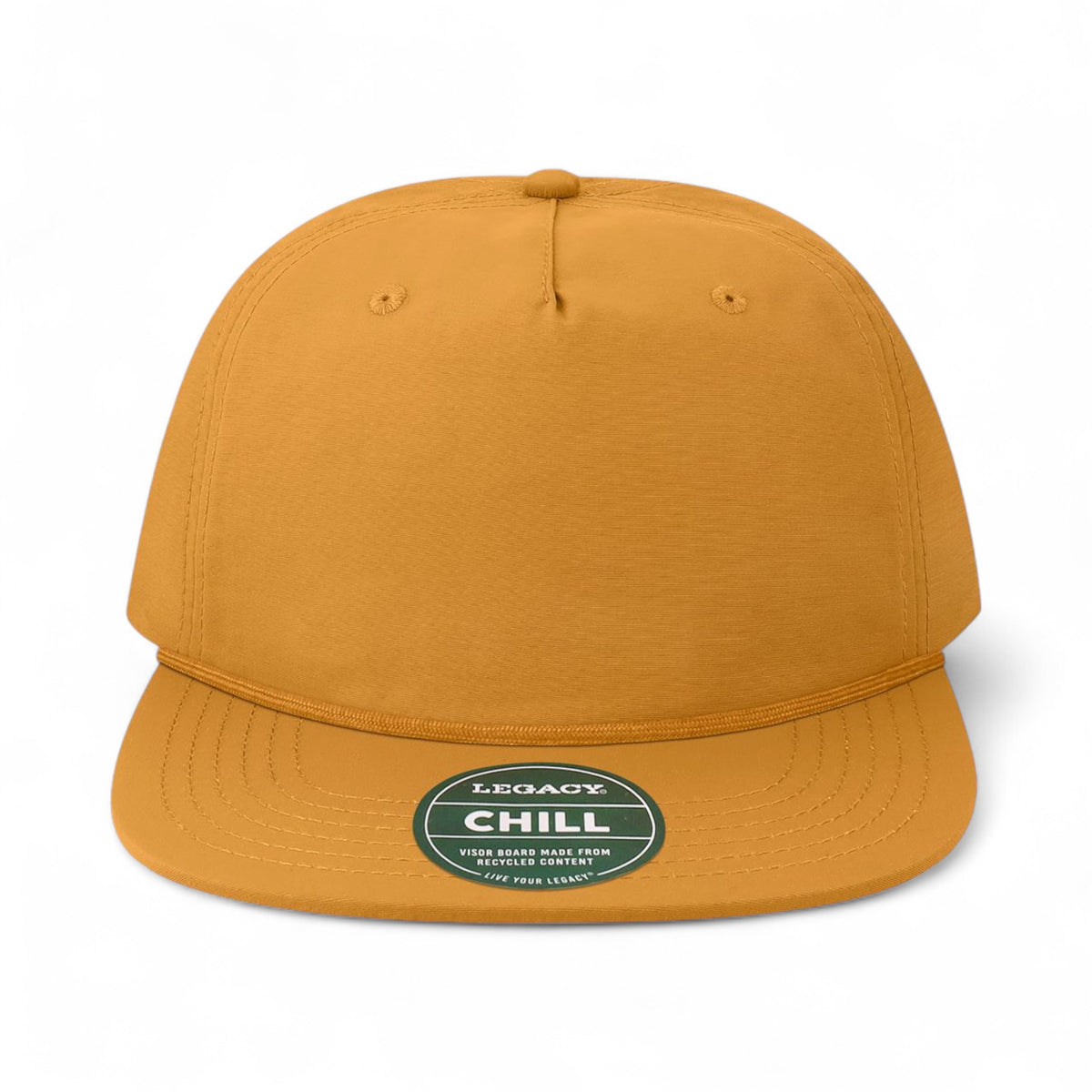 Front view of Legacy CHILL custom hat in hazel