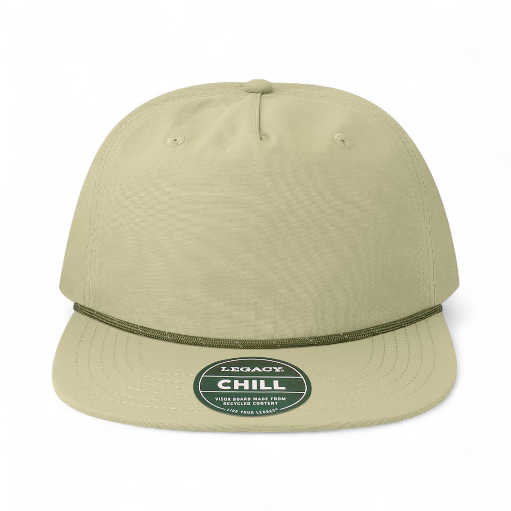 Front view of Legacy CHILL custom hat in light sage