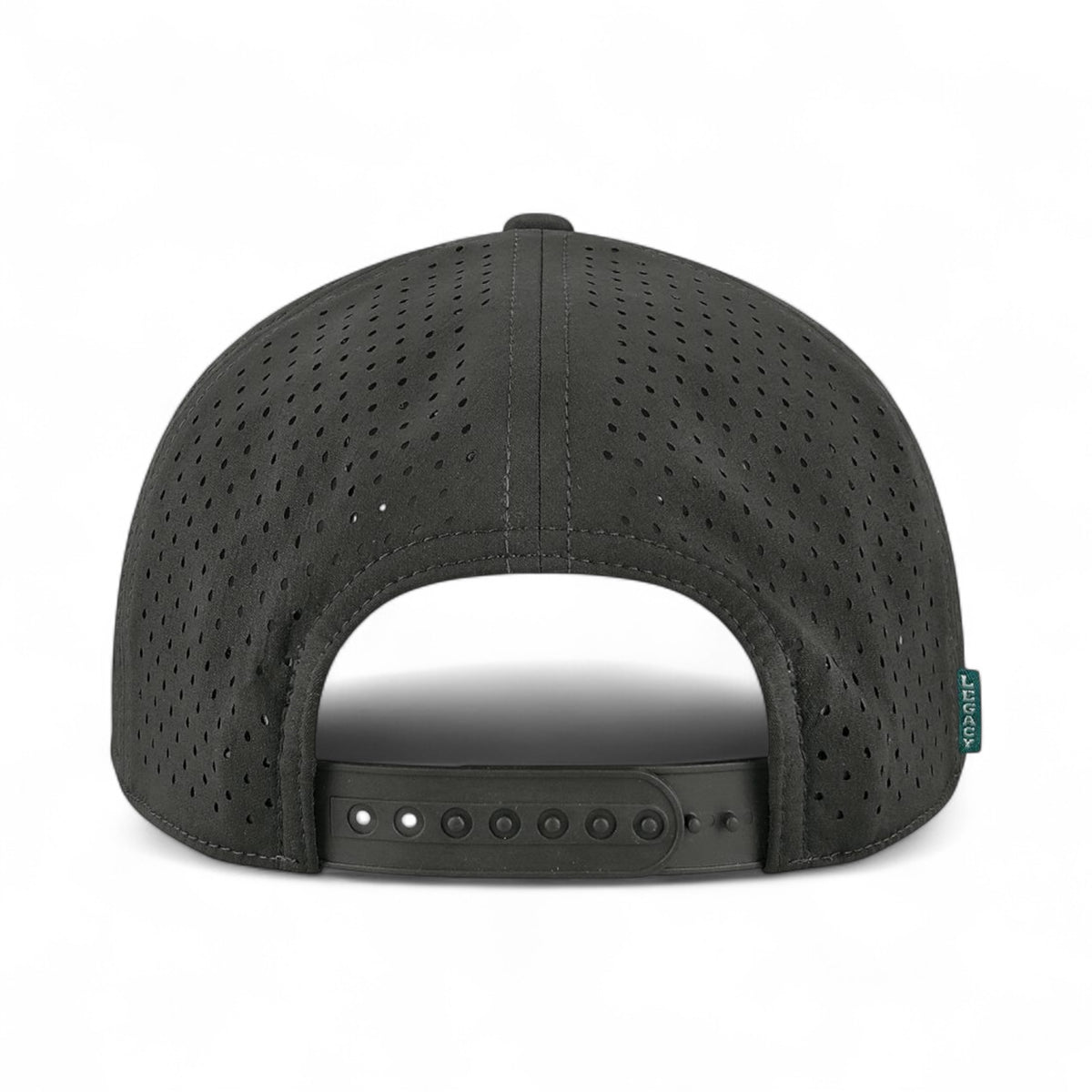 Back view of Legacy CUT custom hat in black