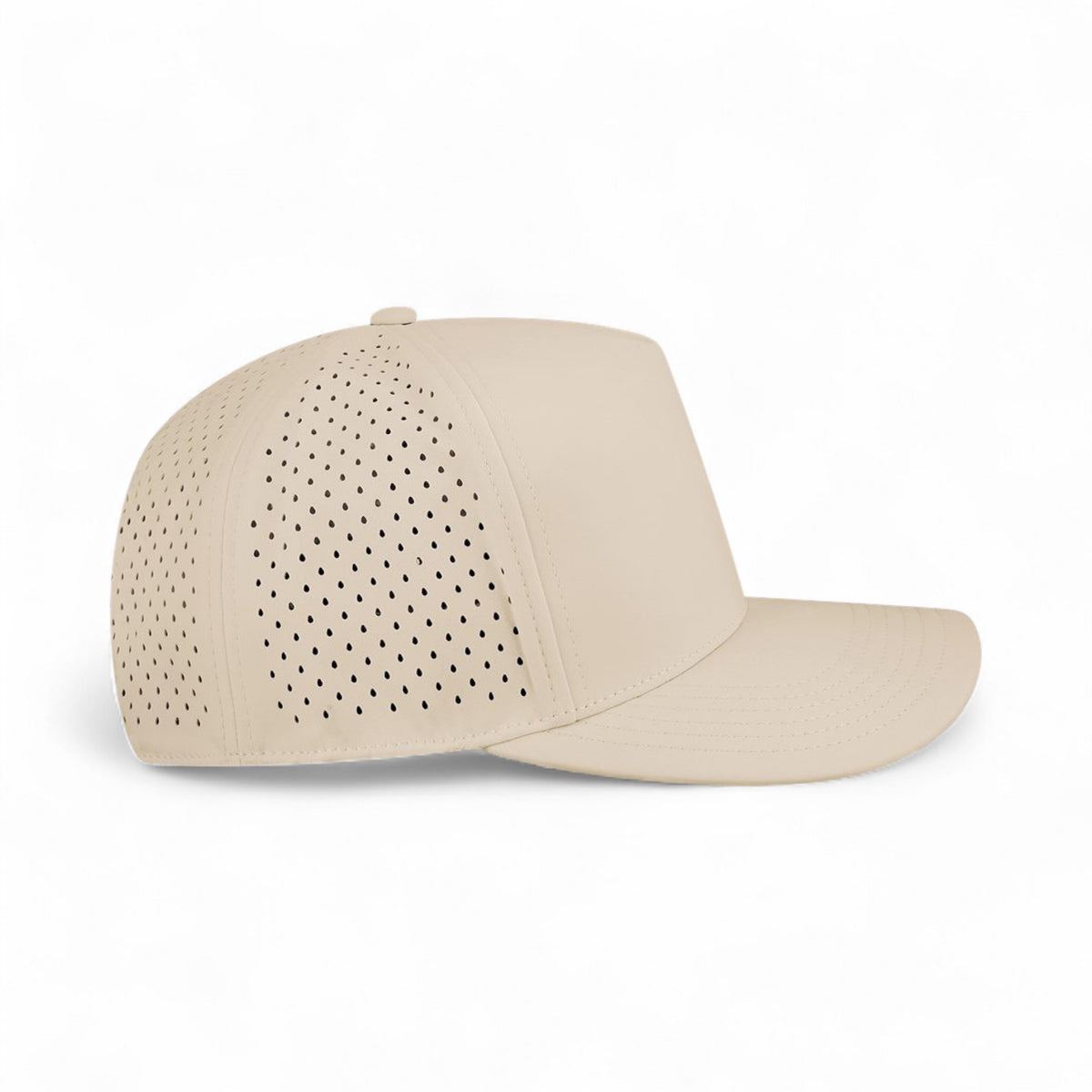 Right side view of Legacy CUT custom hat in stone