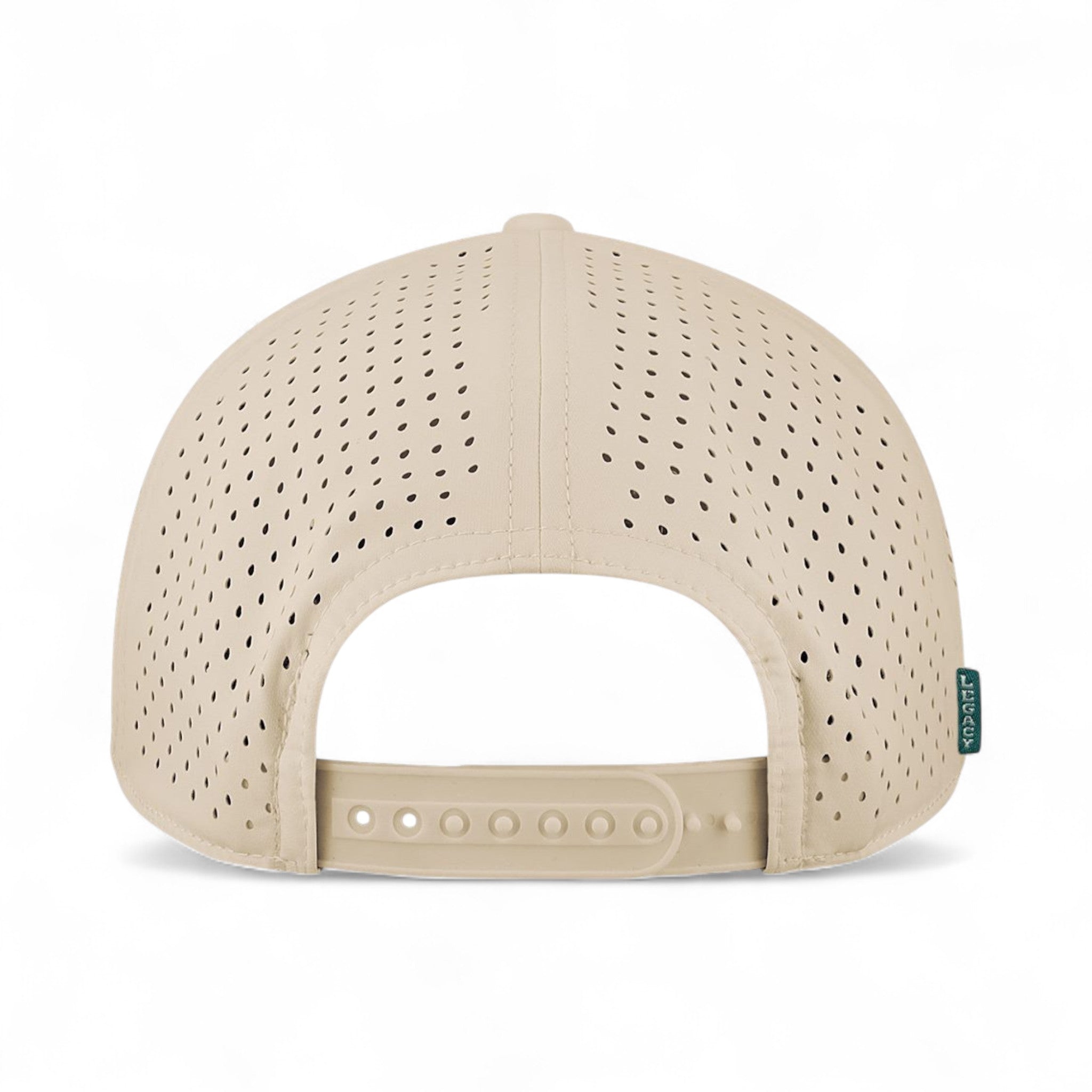 Back view of Legacy CUT custom hat in stone