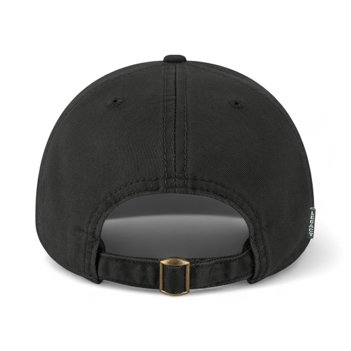 Back view of LEGACY EZA custom hat in black