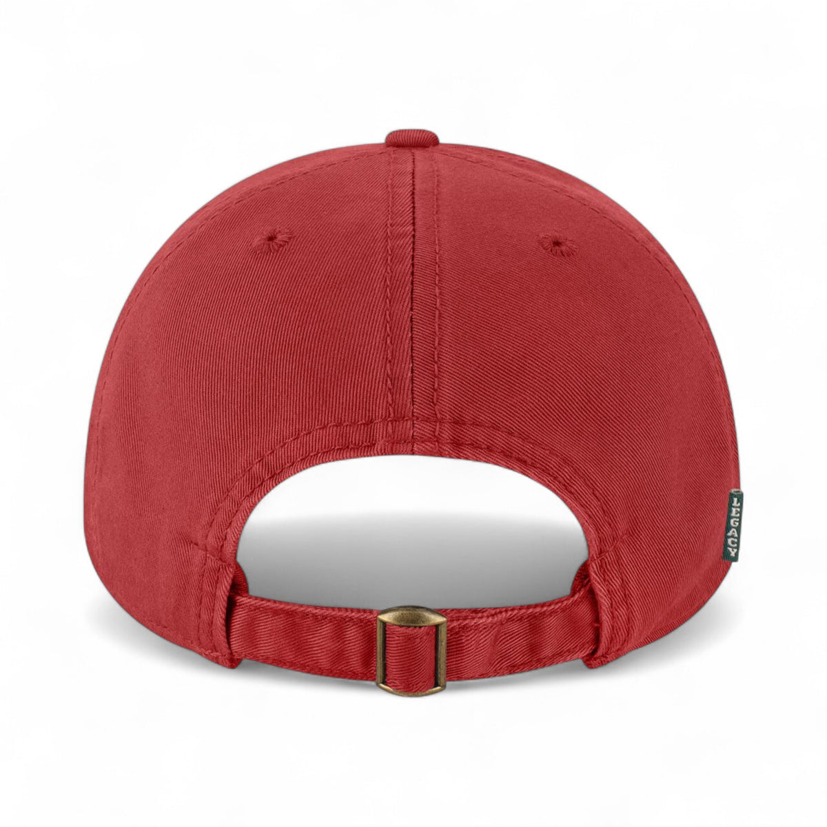 Back view of LEGACY EZA custom hat in cardinal