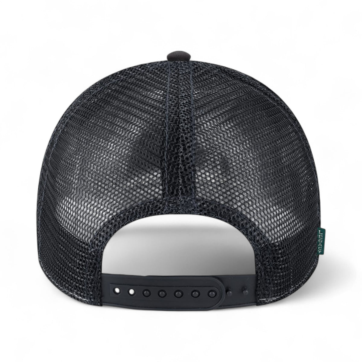 Back view of LEGACY LPS custom hat in black and black