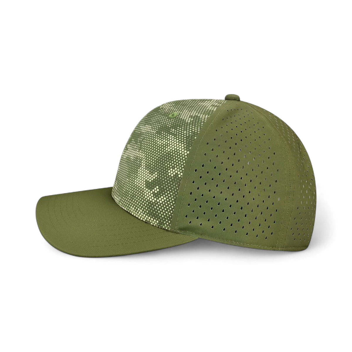 Left side view of Legacy REMPA custom hat in army camo dots