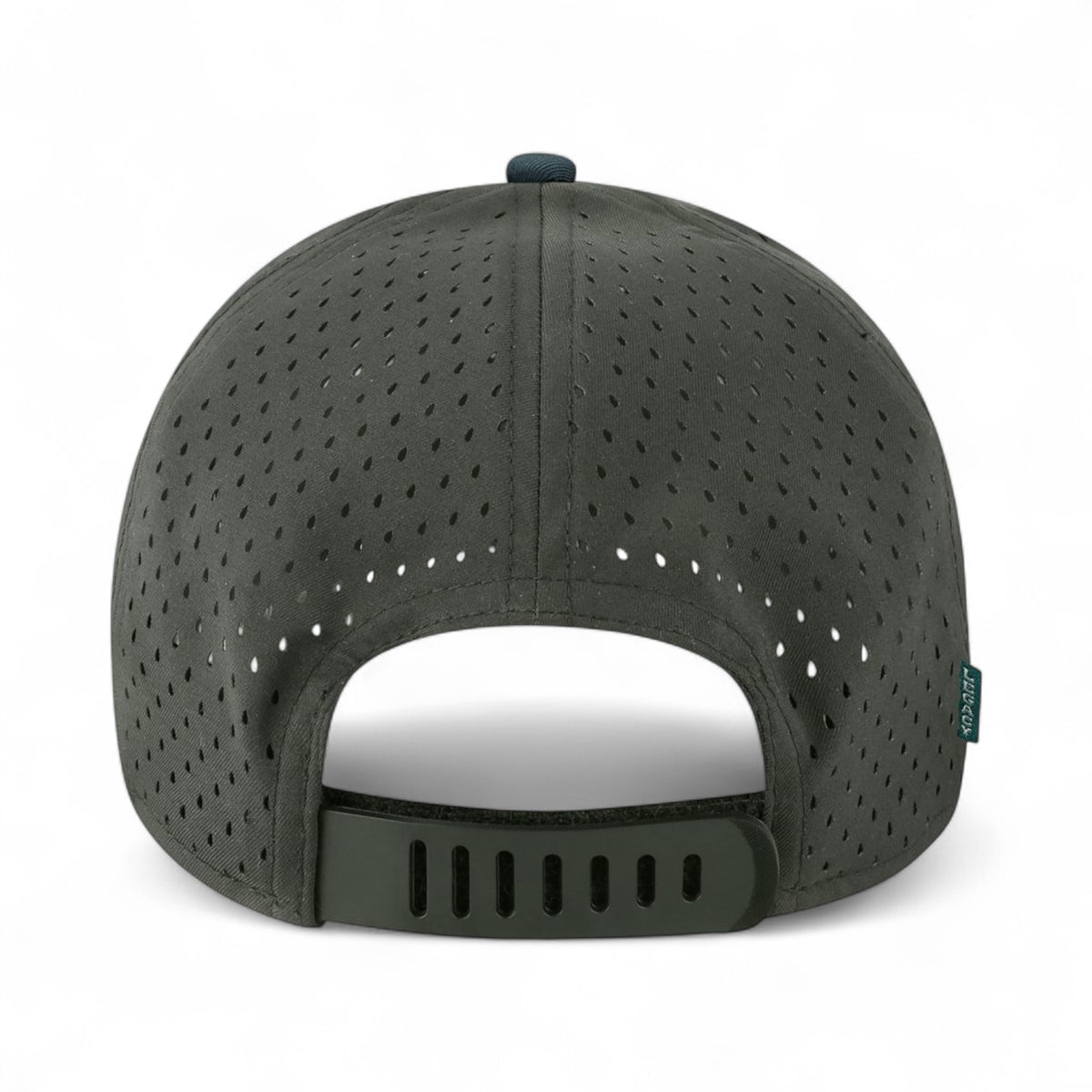 Back view of LEGACY REMPA custom hat in blue camo and black