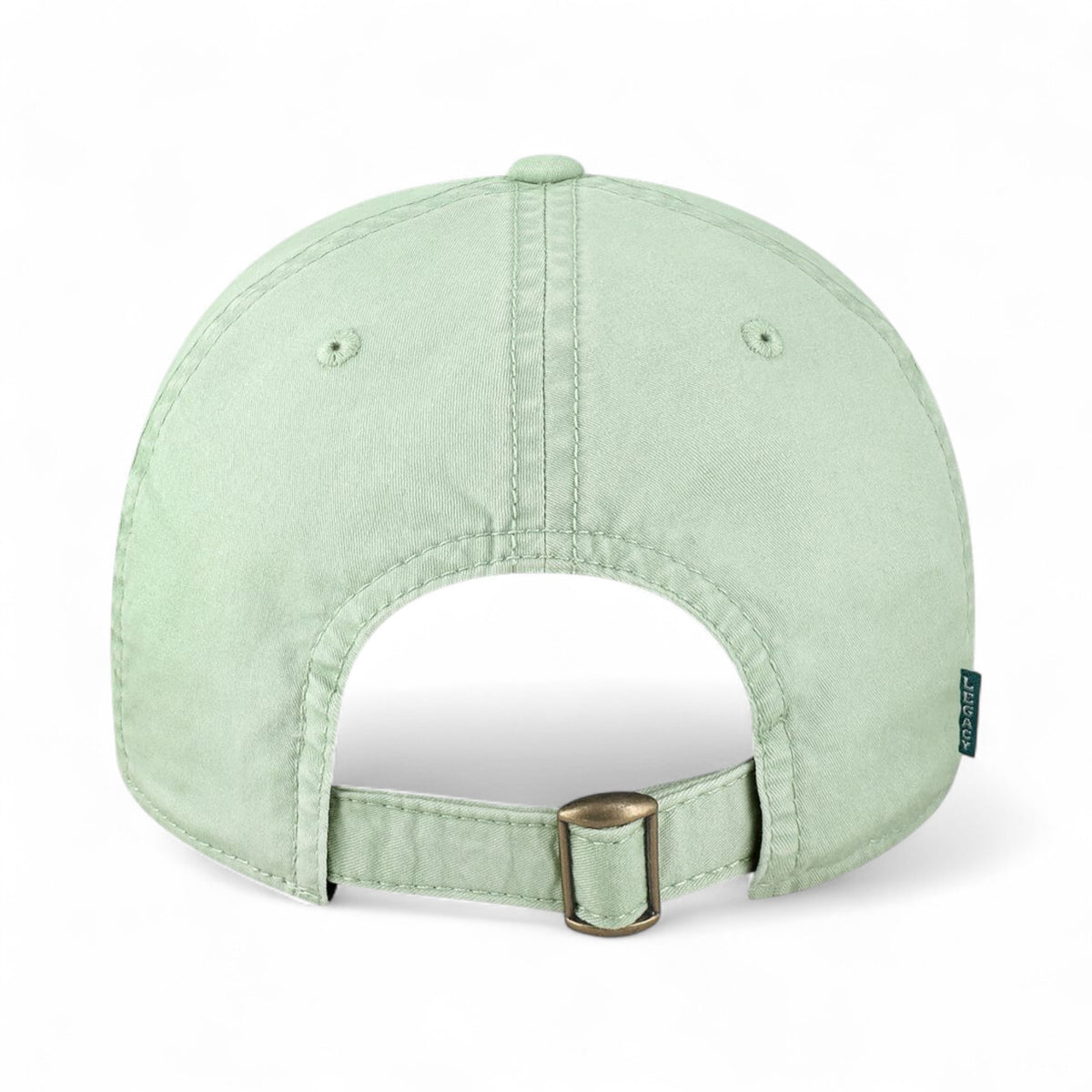 Back view of Legacy TTA custom hat in aloe