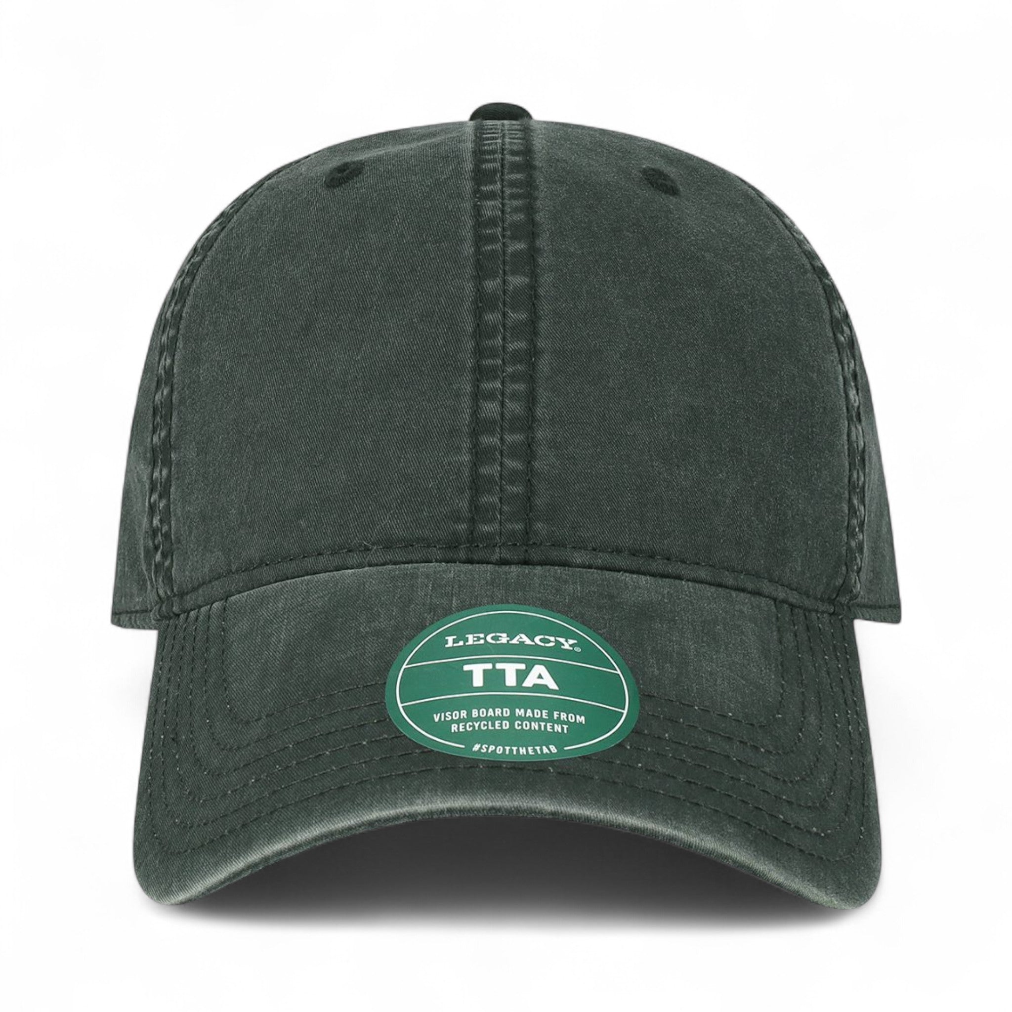 Front view of Legacy TTA custom hat in black