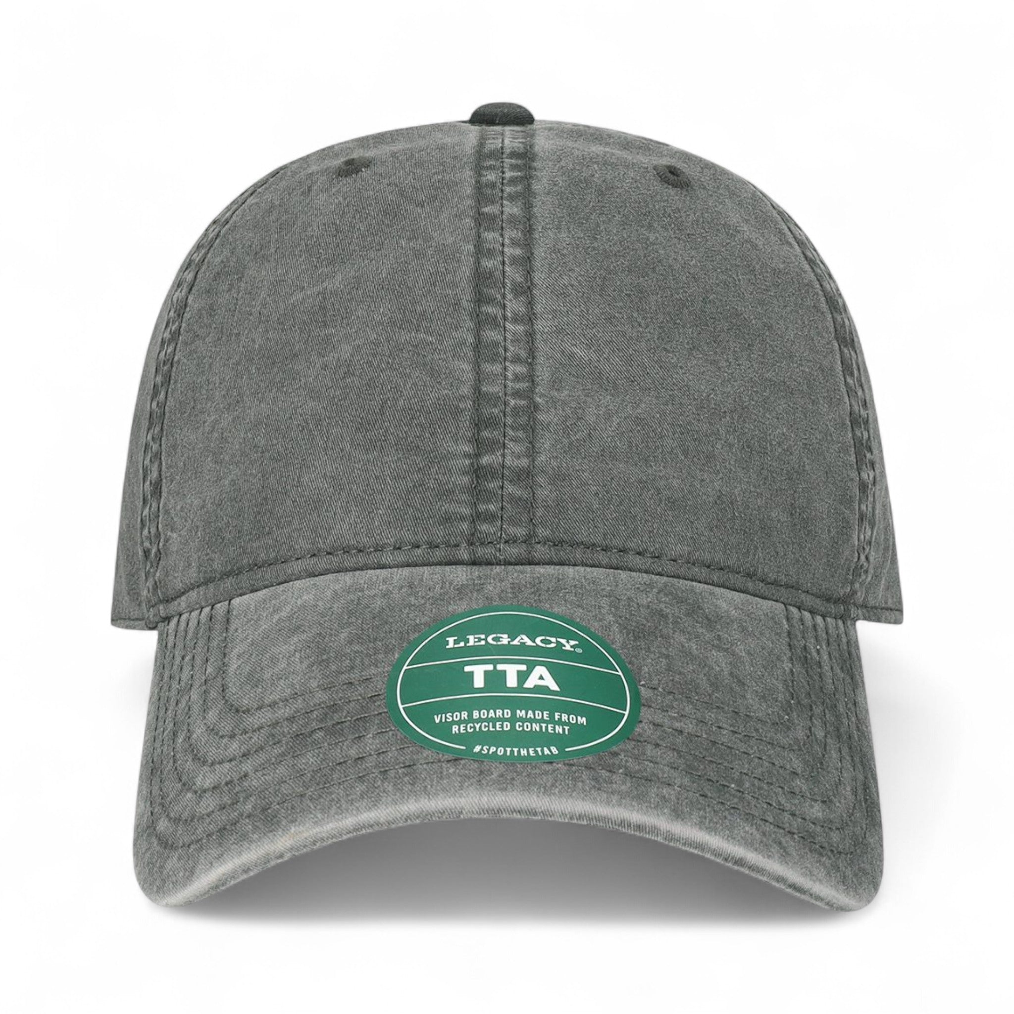 Front view of Legacy TTA custom hat in cinder