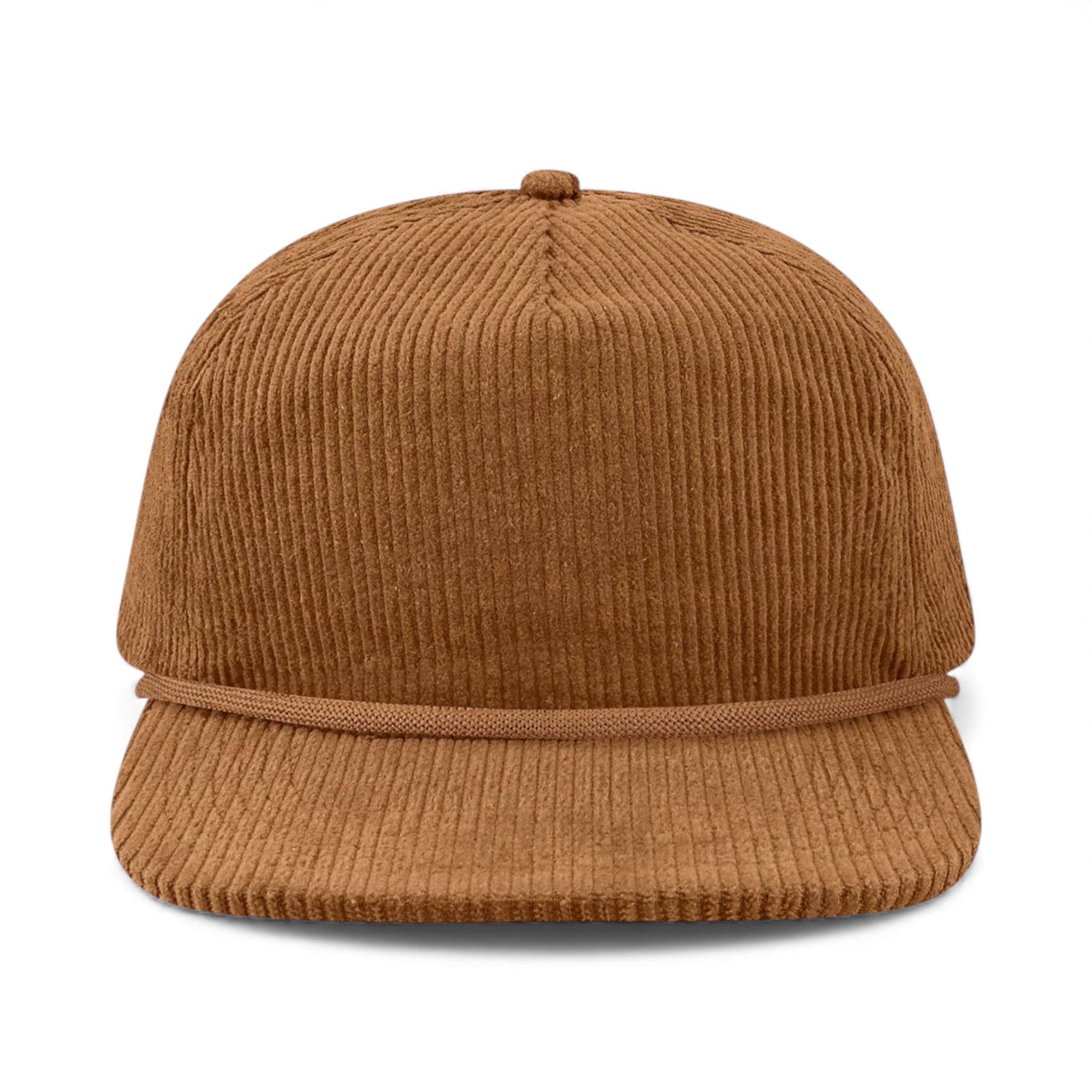 Front view of Locale WILSON custom hat in camel corduroy