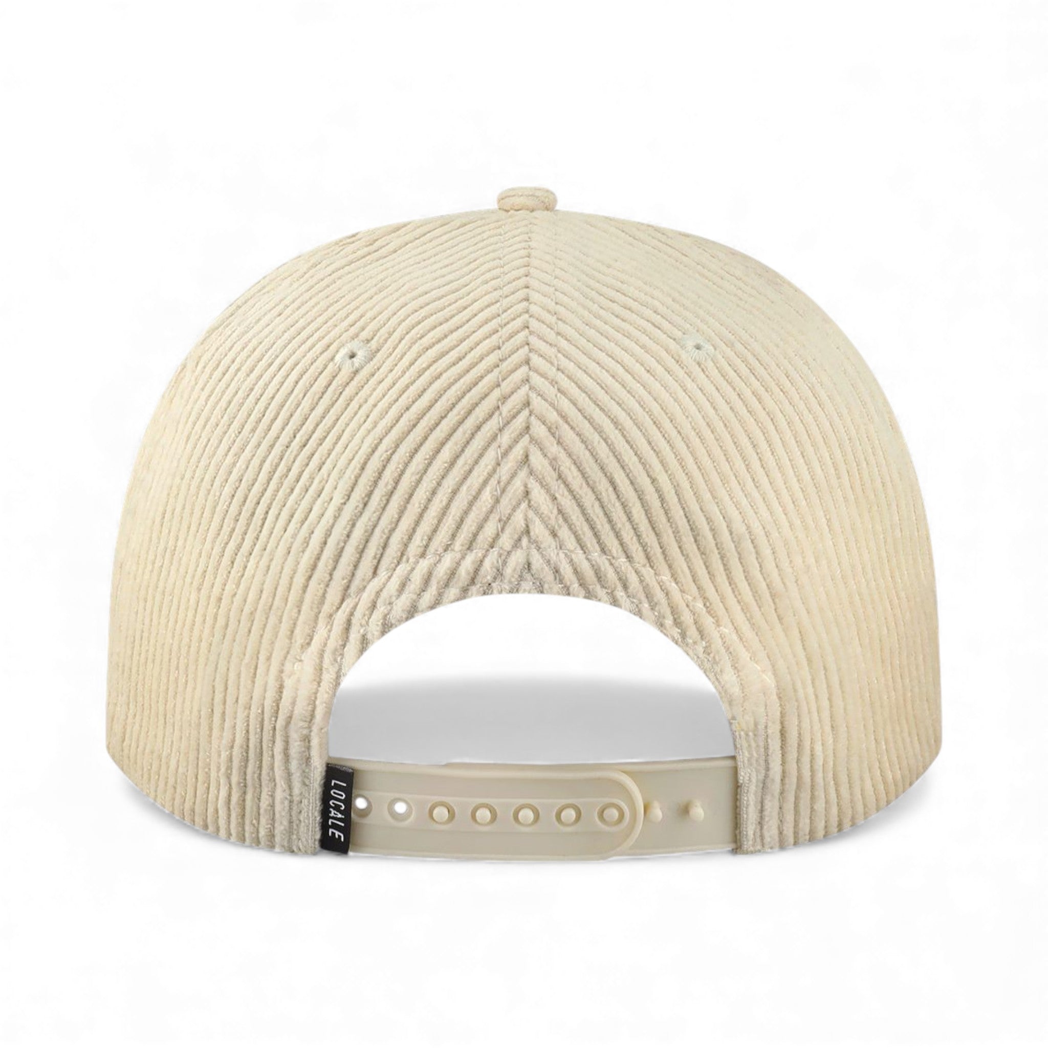 Back view of Locale WILSON custom hat in ivory corduroy