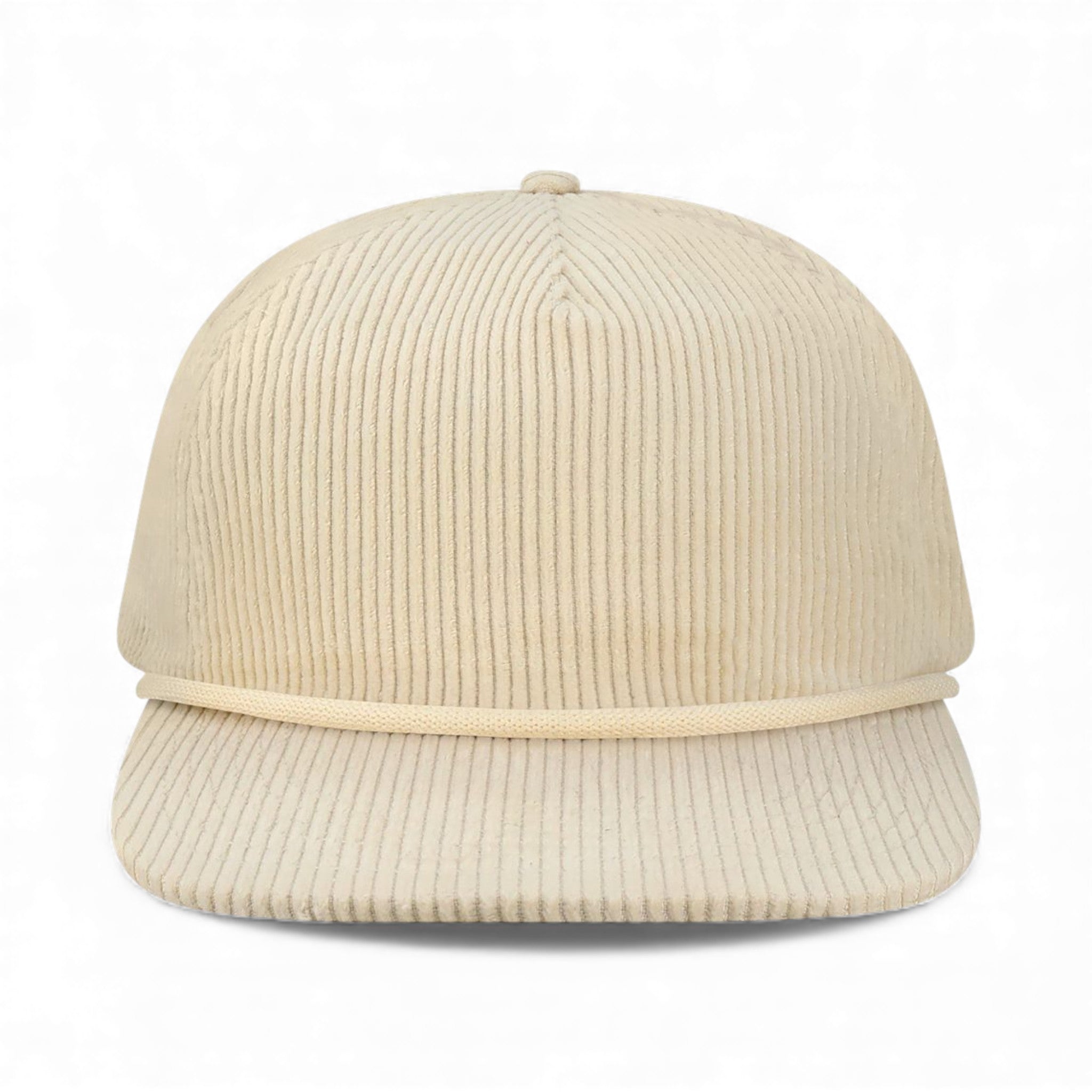 Front view of Locale WILSON custom hat in ivory corduroy