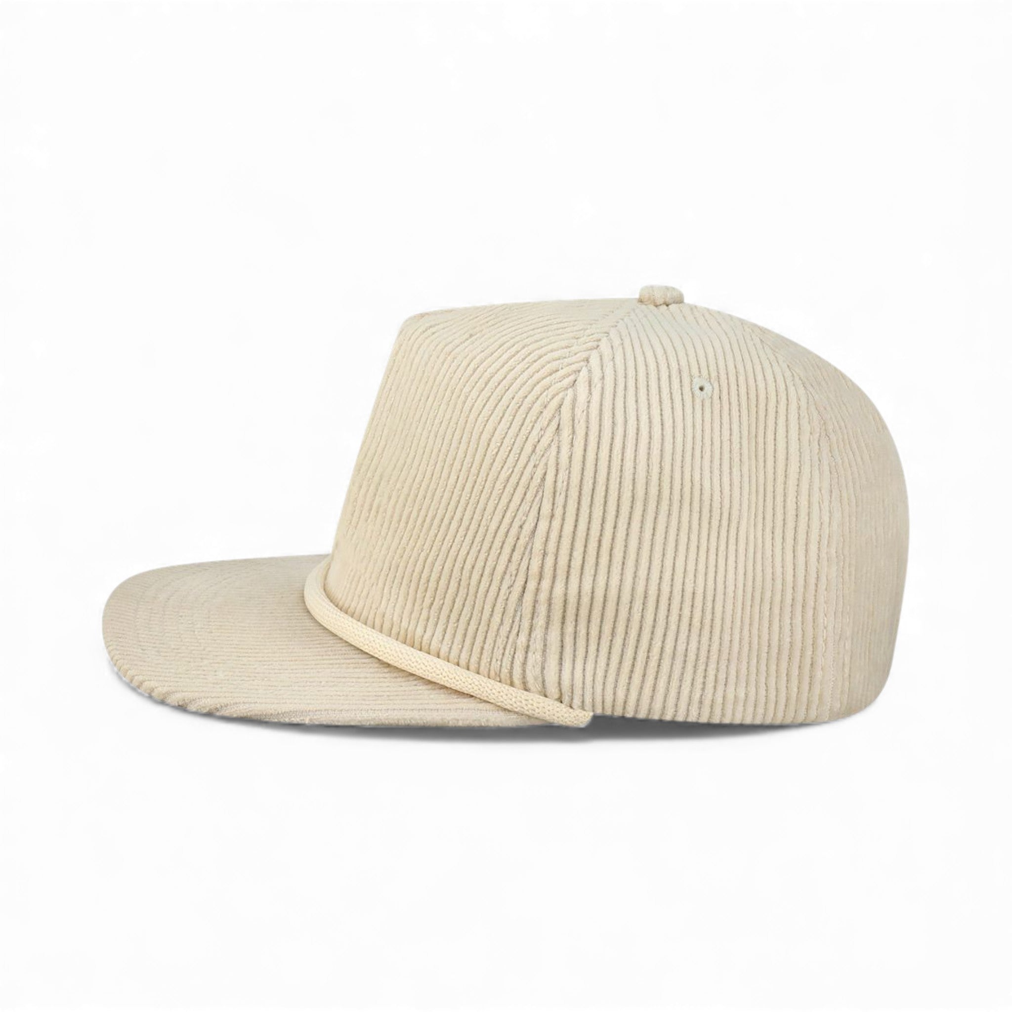 Left side view of Locale WILSON custom hat in ivory corduroy