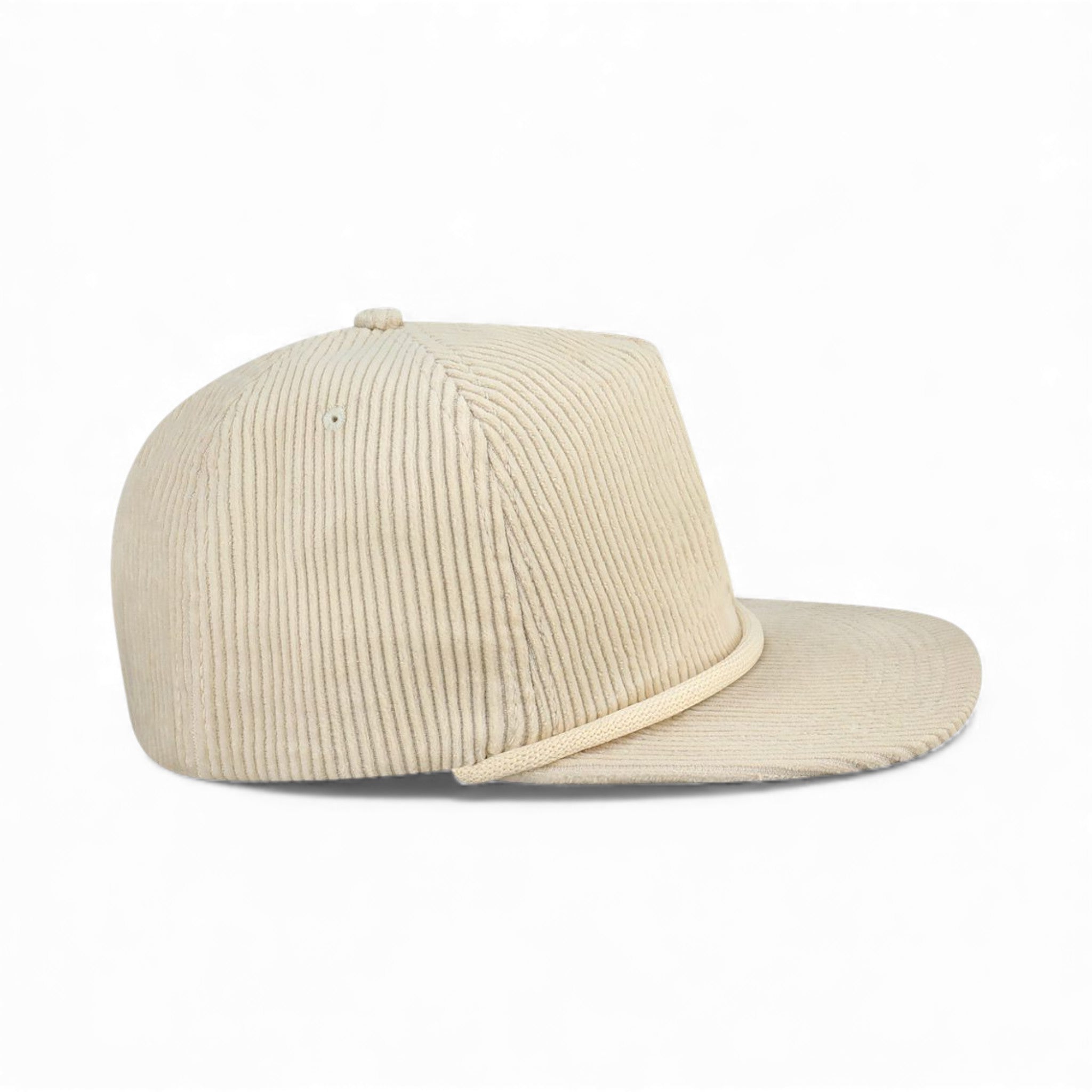 Right side view of Locale WILSON custom hat in ivory corduroy
