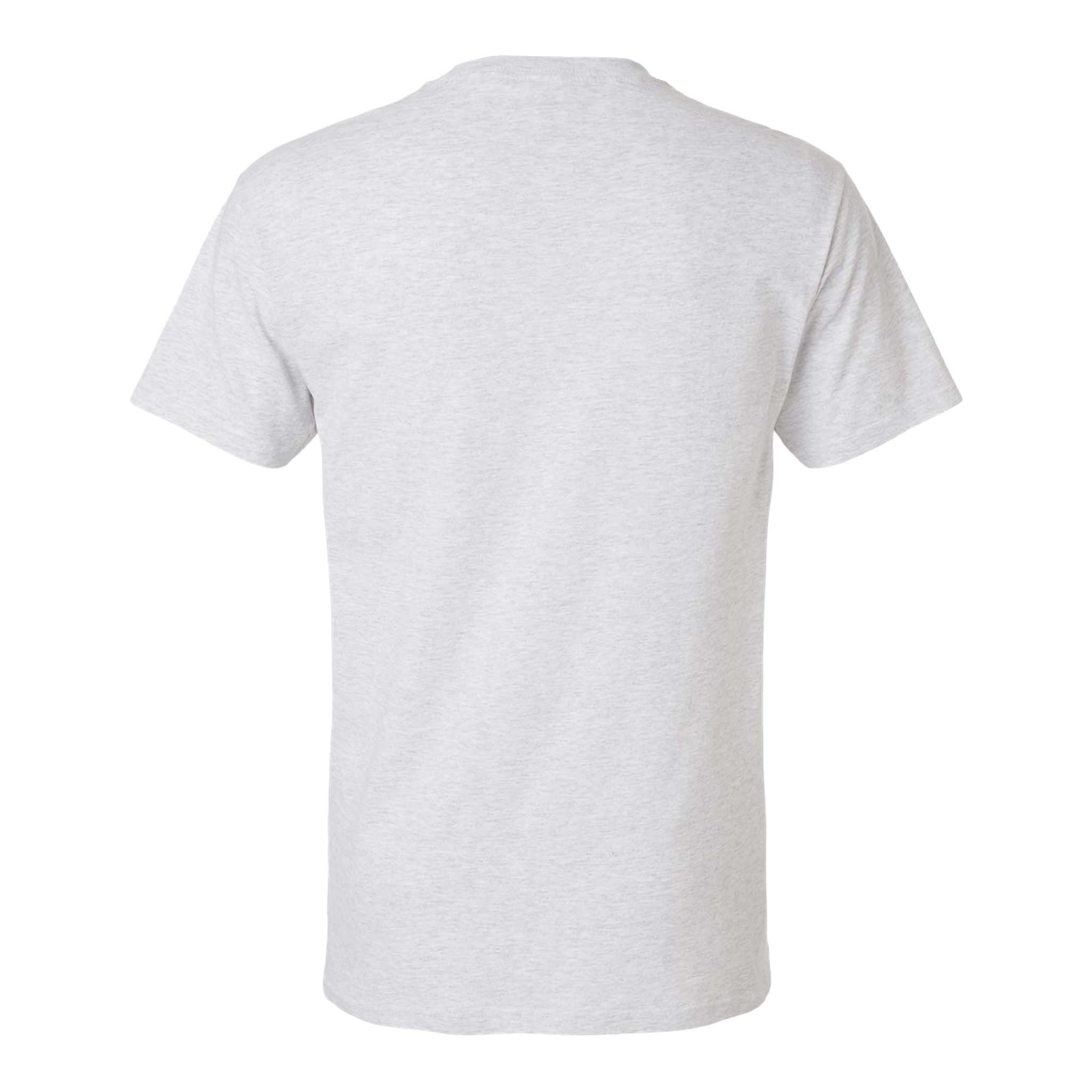 M&O 4800 custom short sleeve t-shirt in ash, back view