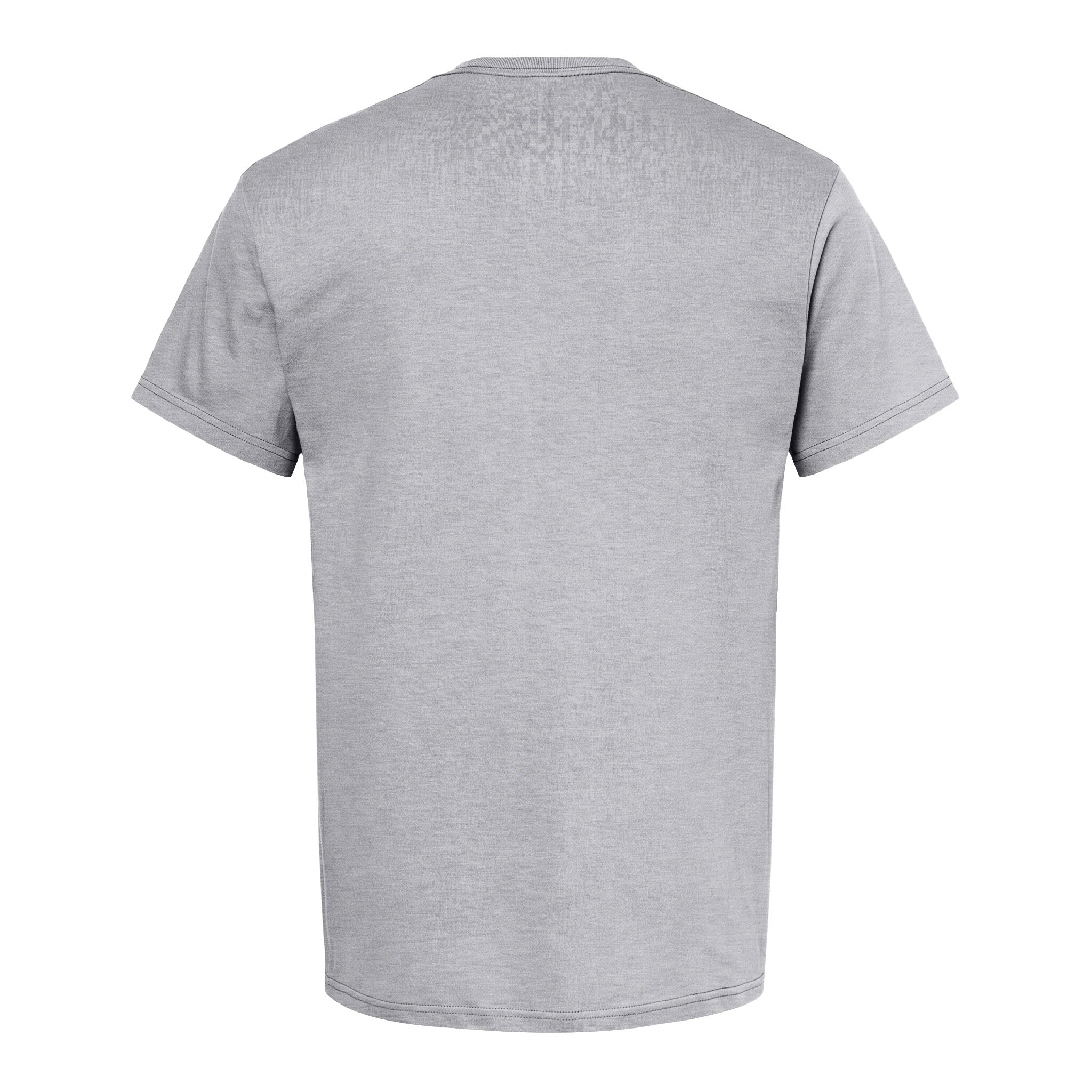 M&O 4800 custom short sleeve t-shirt in athletic grey, back view