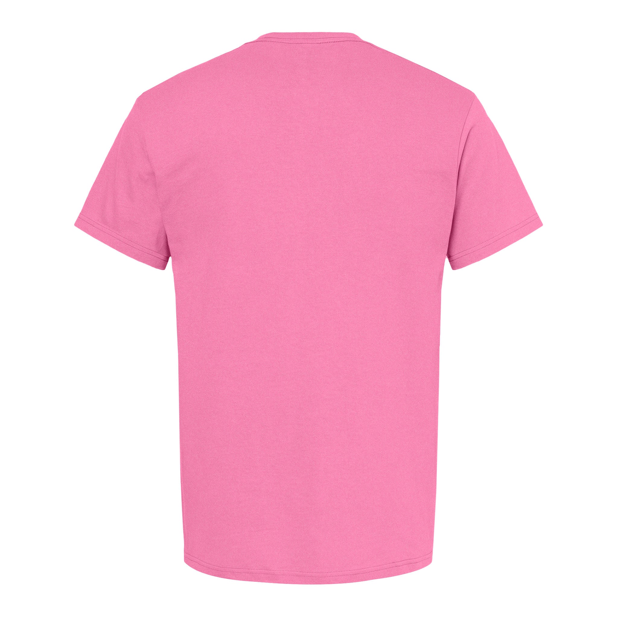 M&O 4800 custom short sleeve t-shirt in azalea, back view