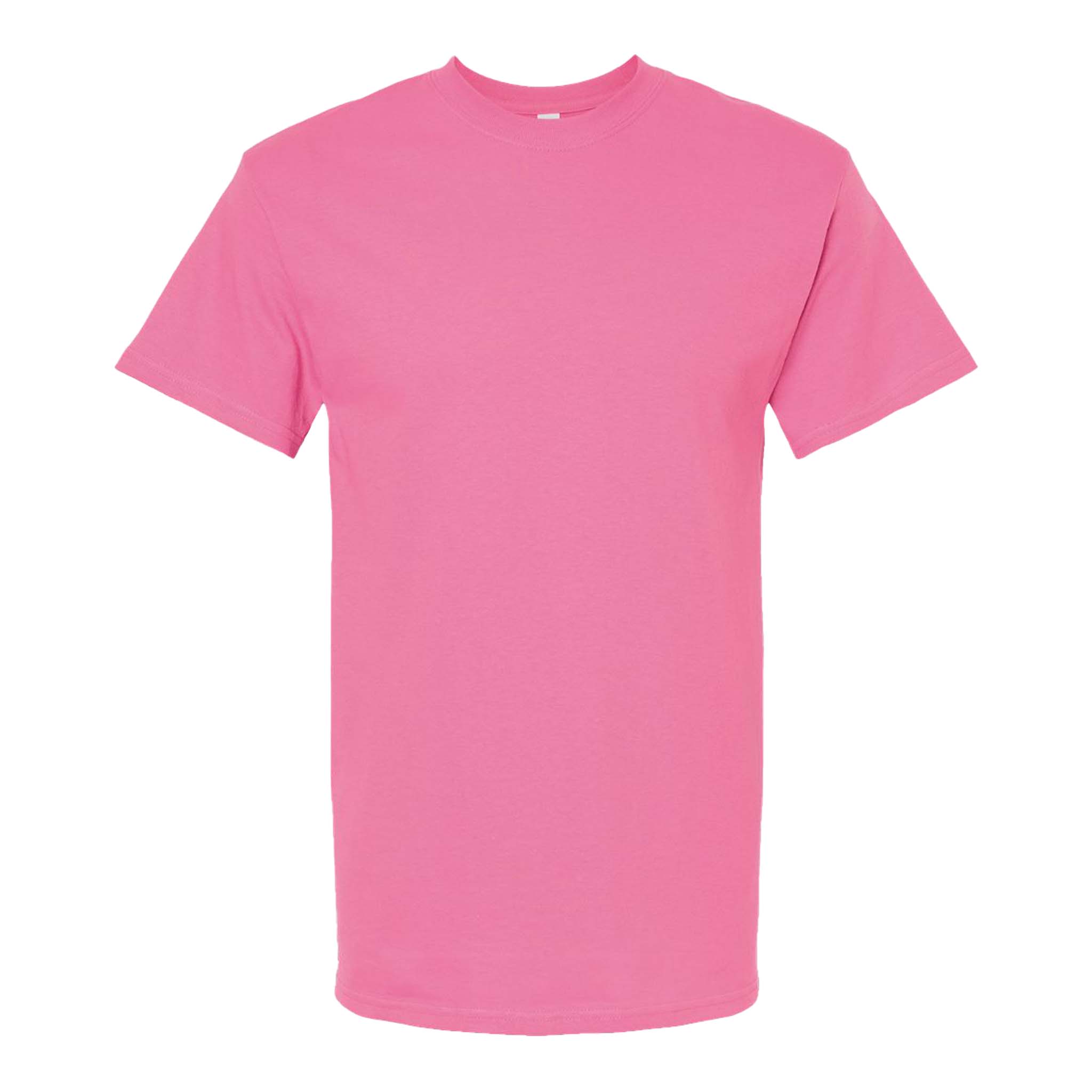 M&O 4800 custom short sleeve t-shirt in azalea, front view