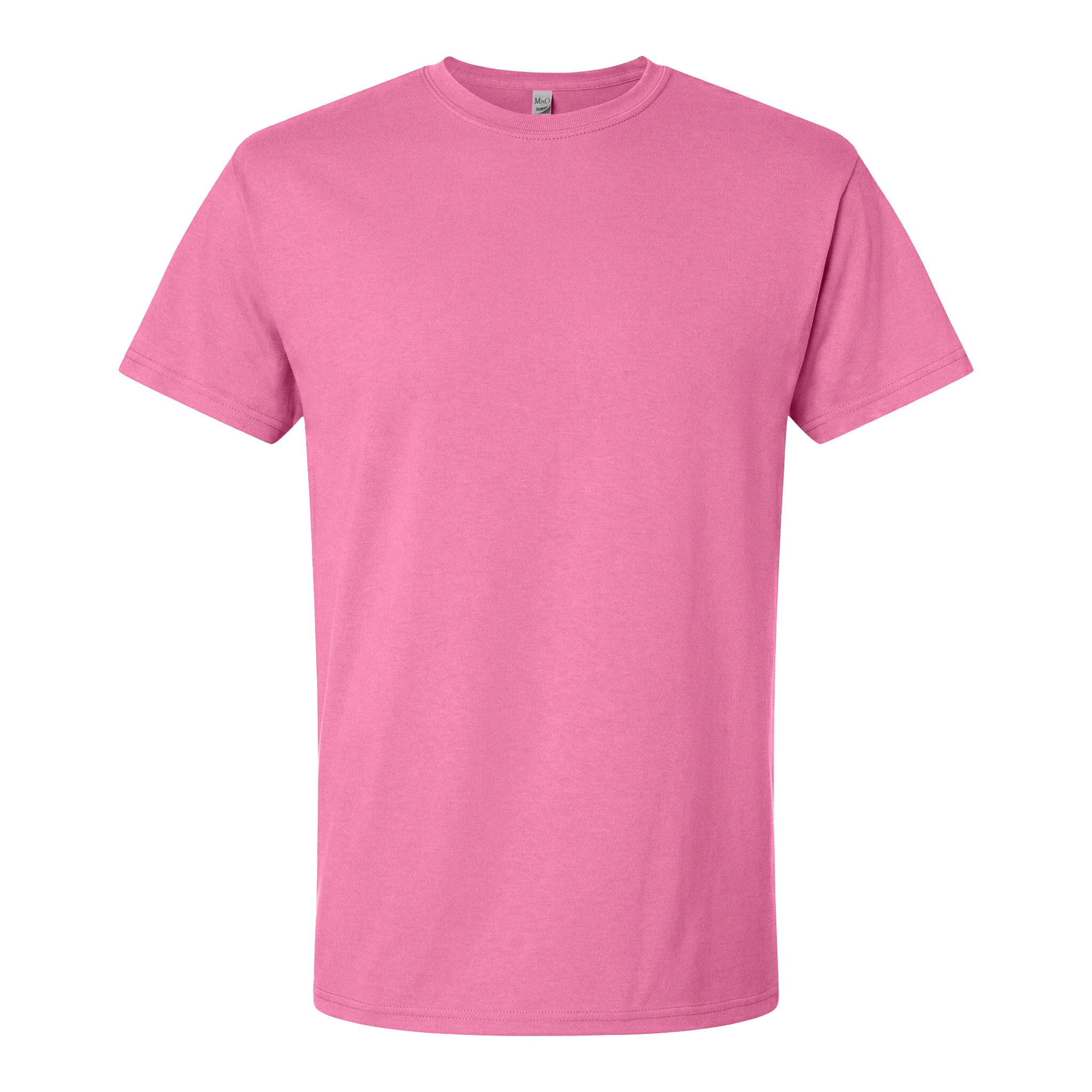 M&O 4800 custom short sleeve t-shirt in azalea, front view