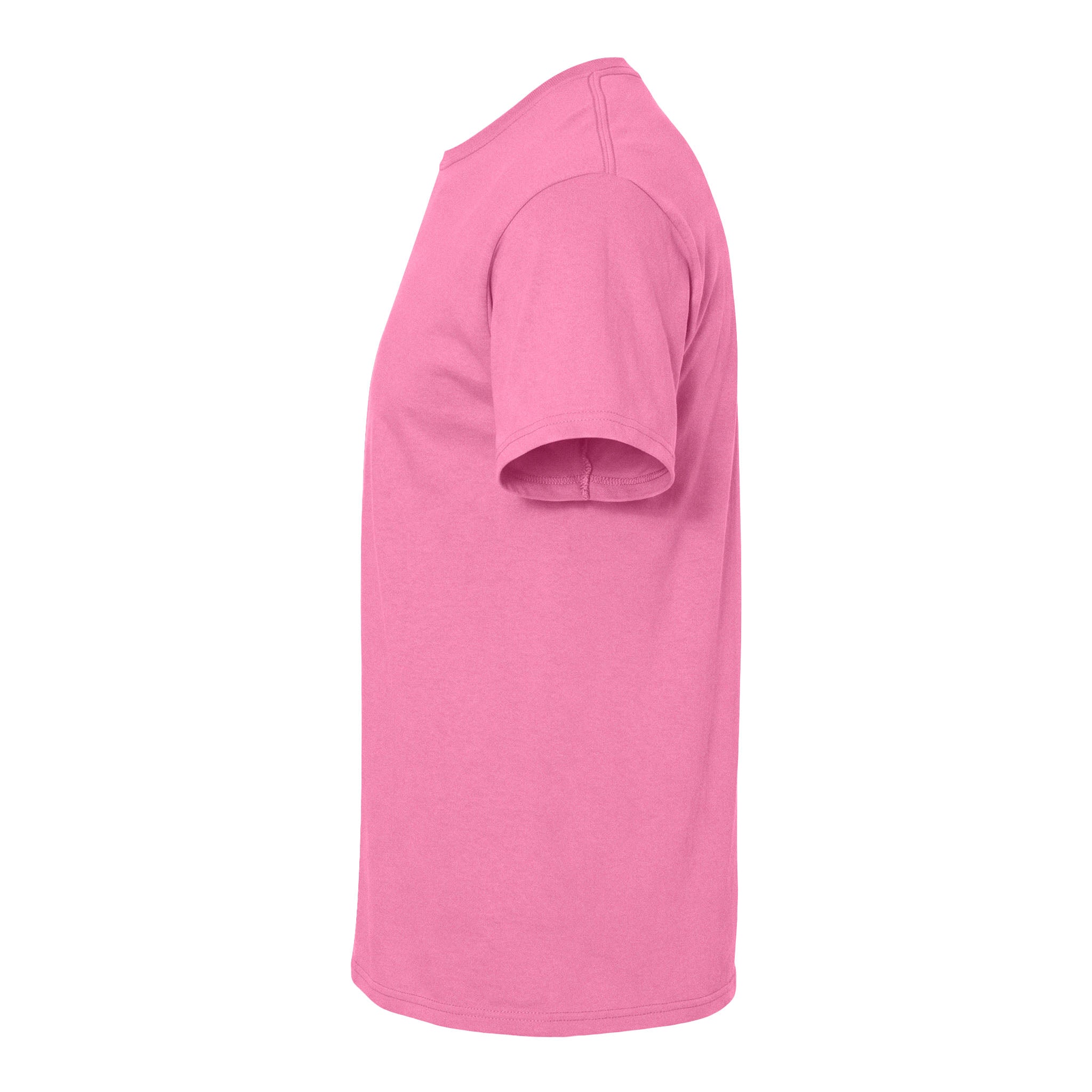 M&O 4800 custom short sleeve t-shirt in azalea, left side view
